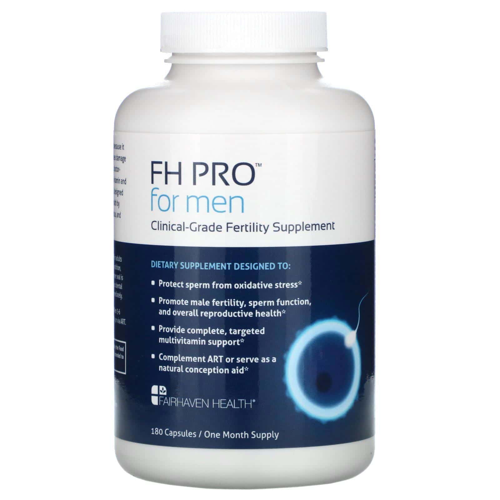 Fairhaven Health, FH Pro para hombres, suplemento de fertilidad de grado clínico, 180 cápsulas