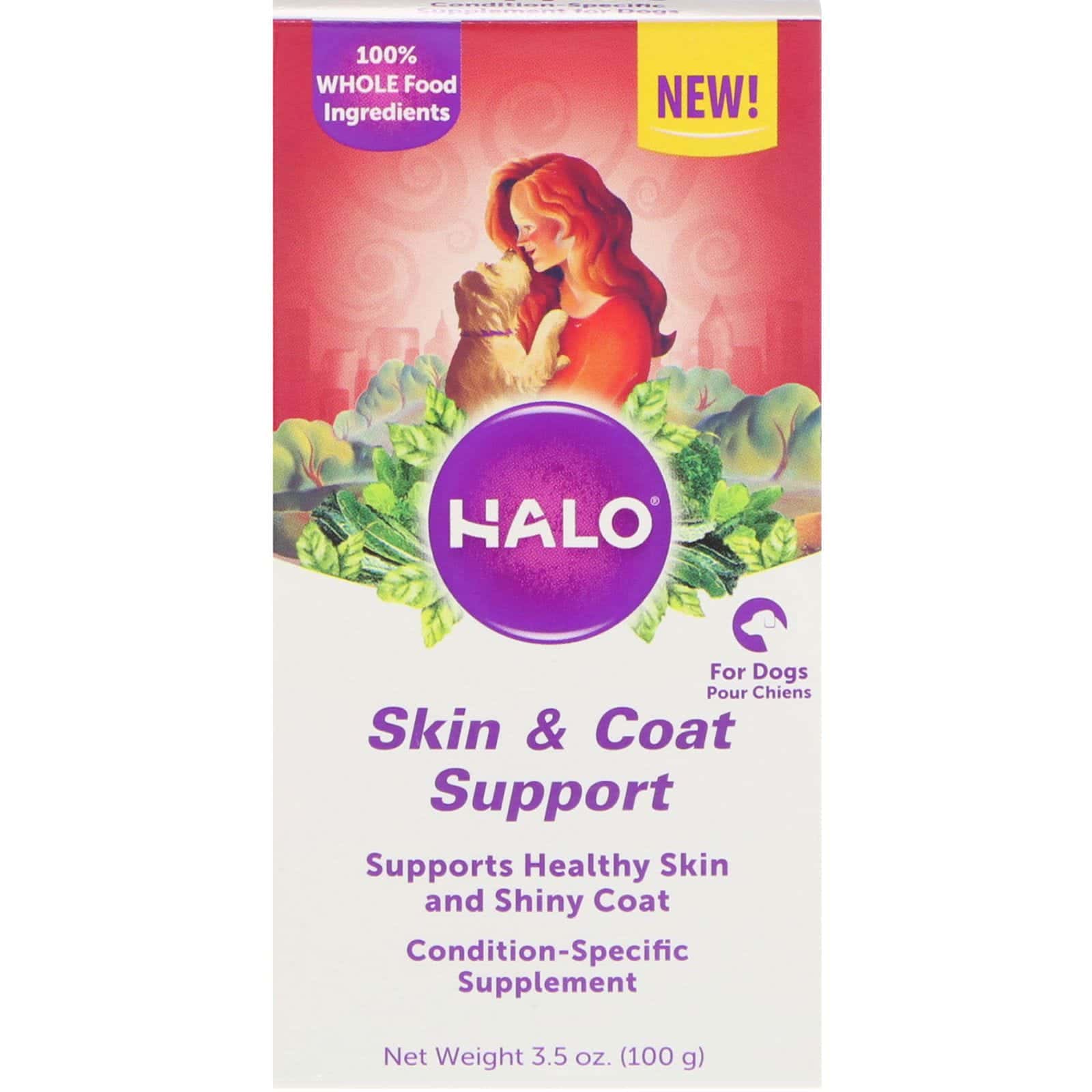 Halo, Refuerzo para la piel y el pelaje, para perros, 3.5 oz (100 g)
