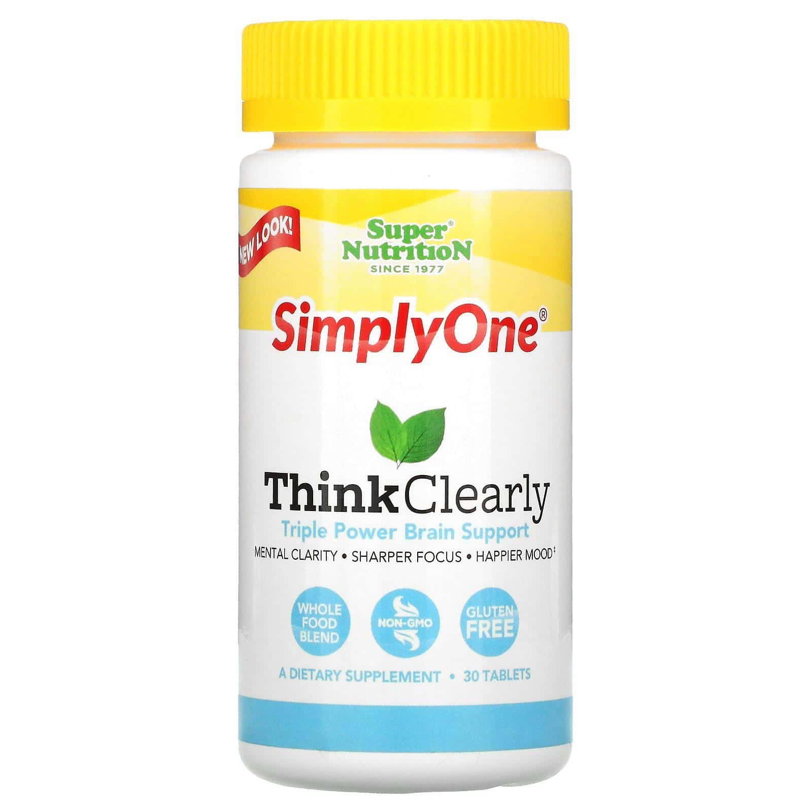 Super Nutrition, SimplyOne, Pensar con claridad, Suplemento alimentario, 30 comprimidos
