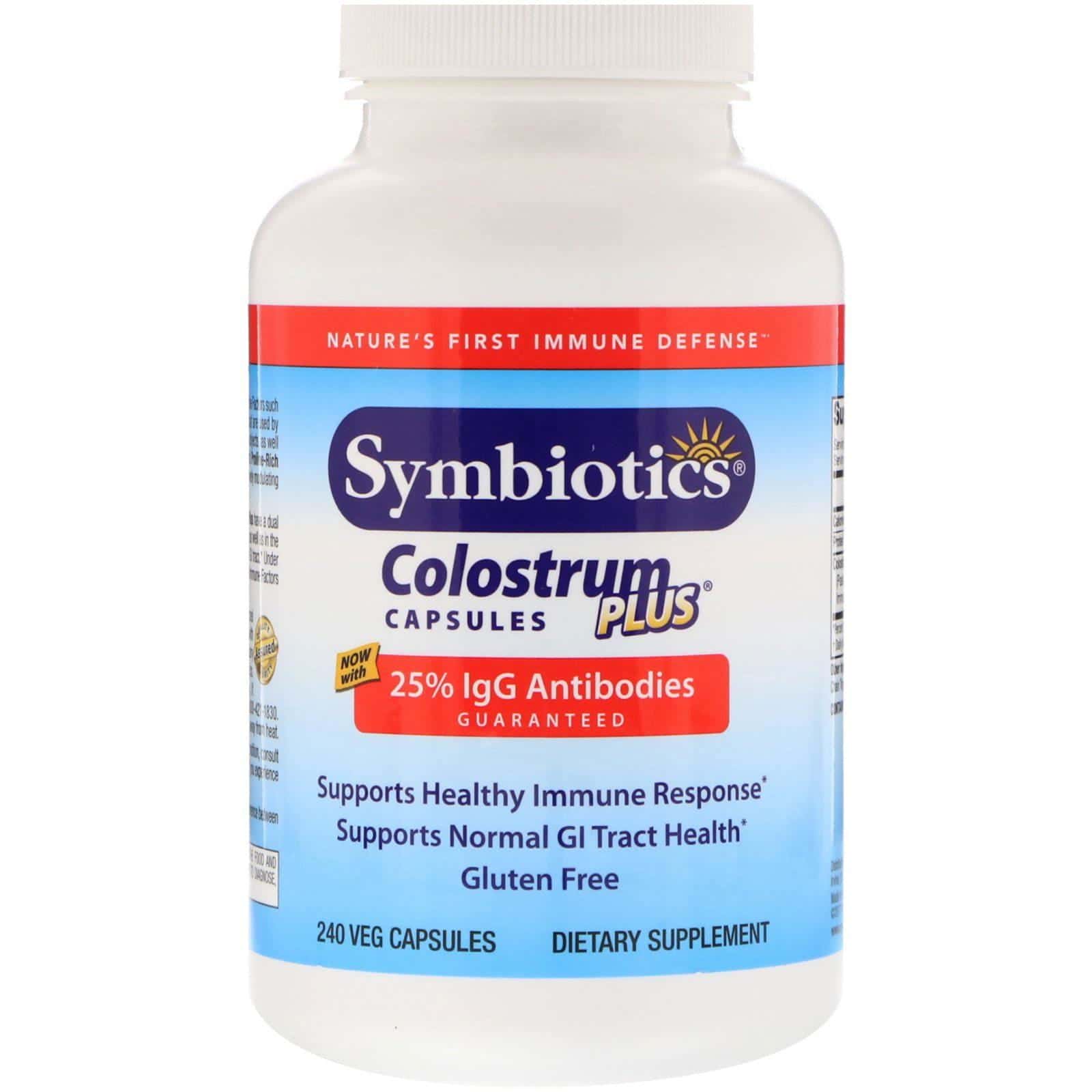 Symbiotics, Colostrum Plus, 240 cápsulas vegetarianas