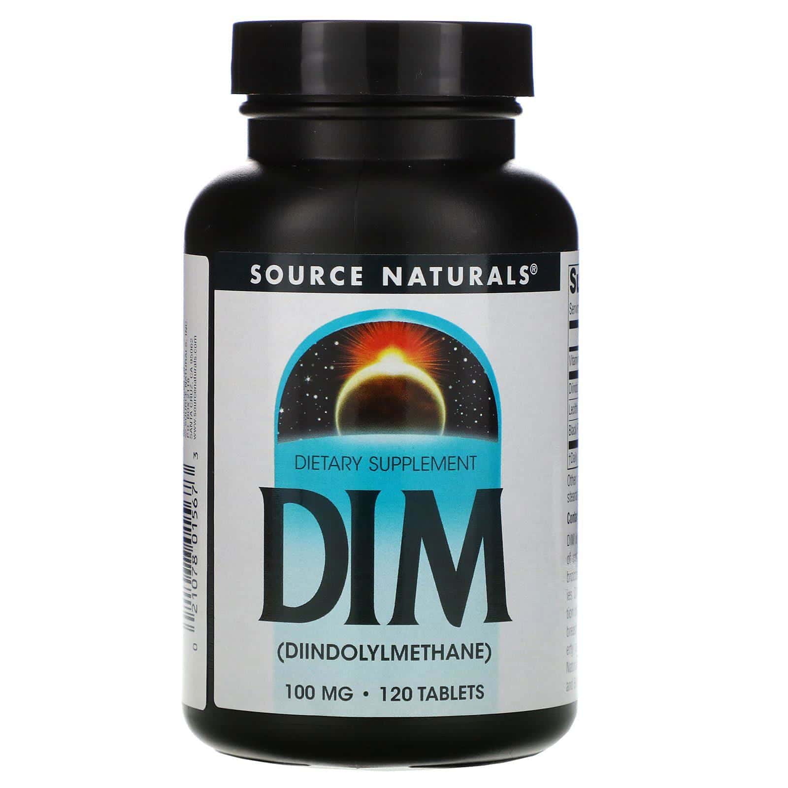 Source Naturals, DIM (diindolilmetano), 100 mg, 120 comprimidos
