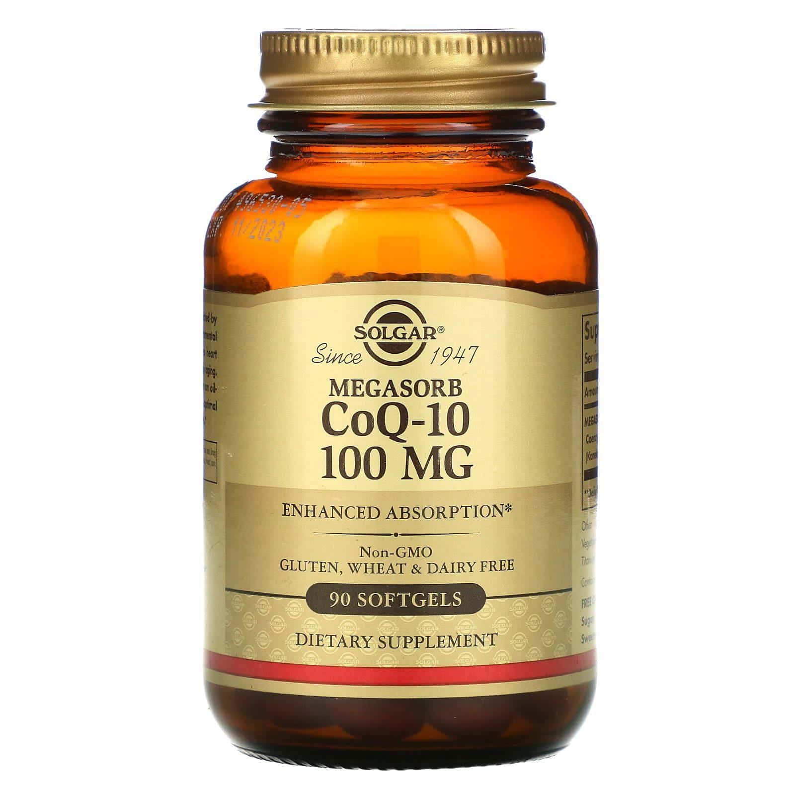 Solgar, Megasorb CoQ-10, 100 mg, 90 cápsulas blandas