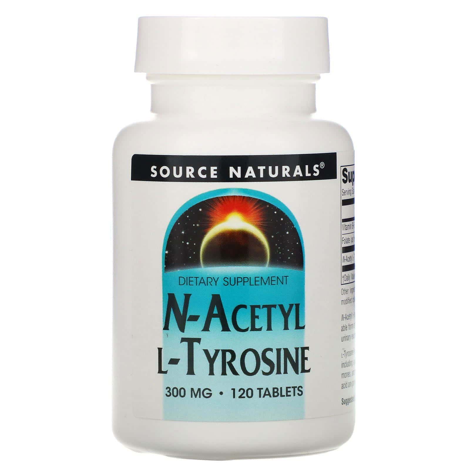 Source Naturals, N-Acetil L-Tirosina, 300 mg, 120 Comprimidos