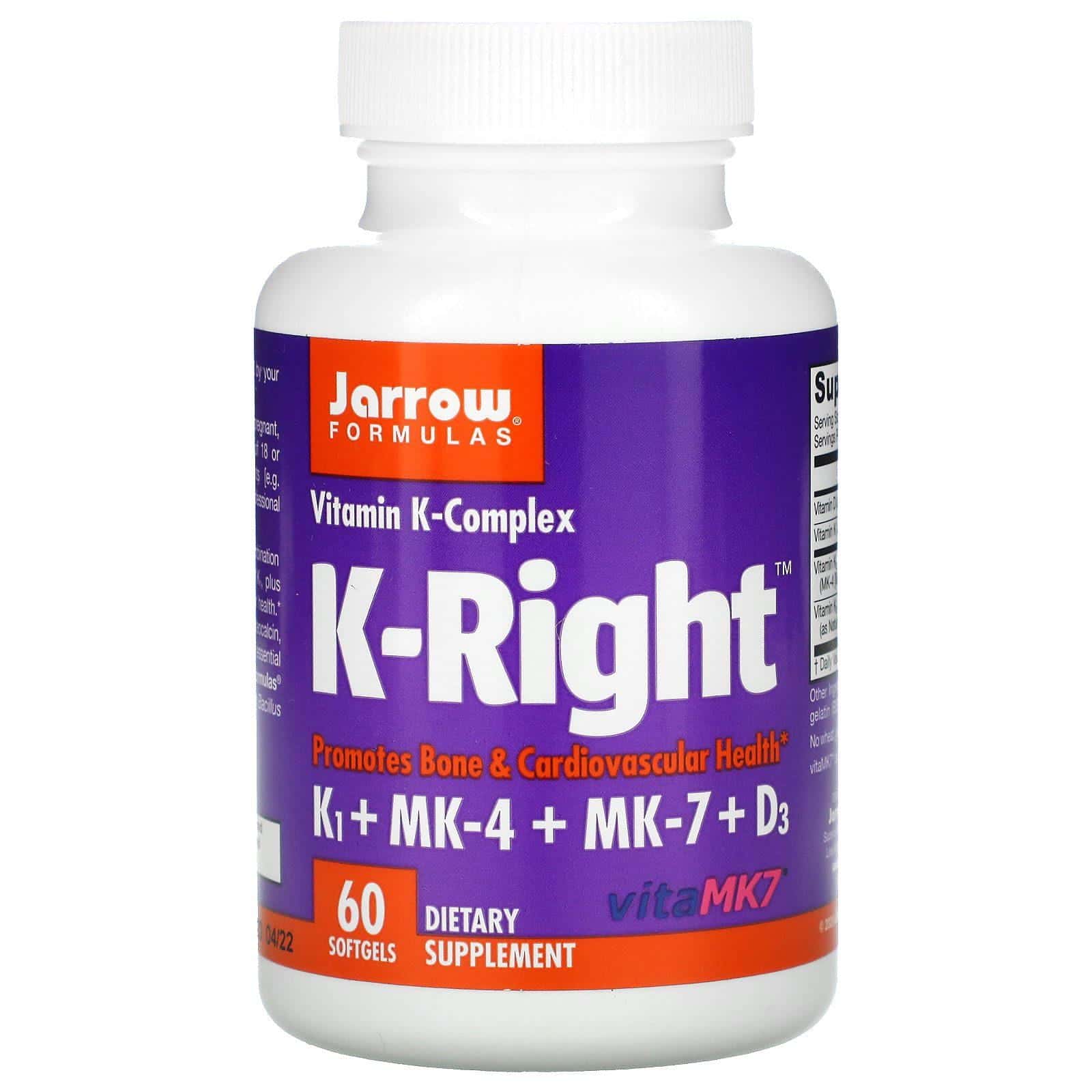 Jarrow Formulas, K-Right, 60 cápsulas blandas