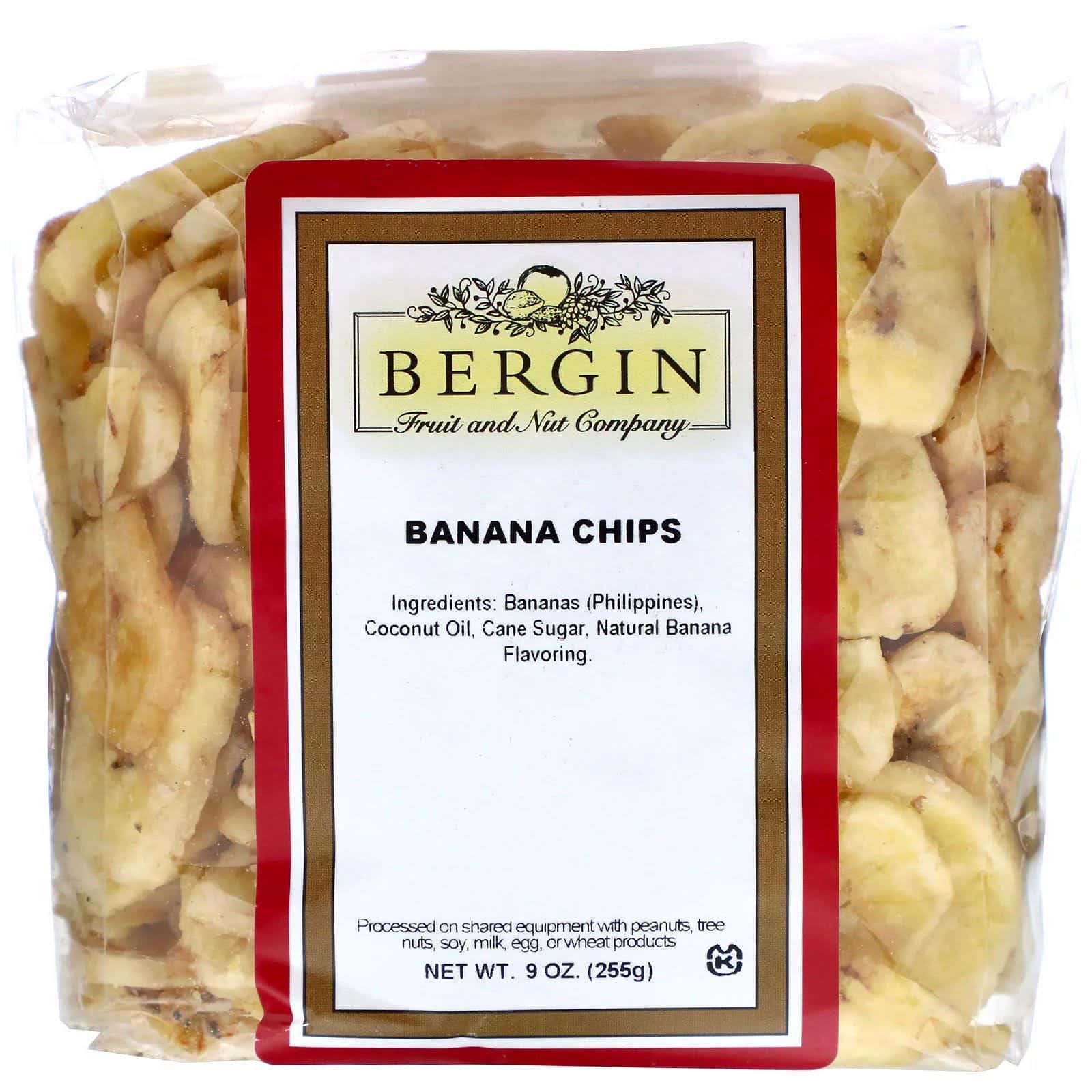 Bergin Fruit and Nut Company, Chips de Banana, 9 oz (255 g)