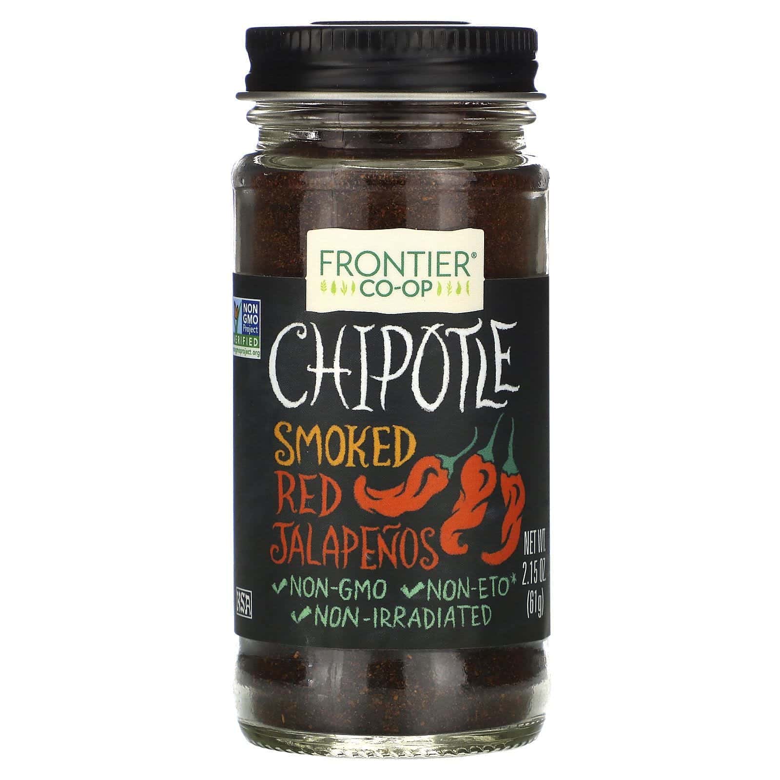Frontier Natural Products, Chipotle, Smoked Red Jalapenos, 2.15 oz (61 g)