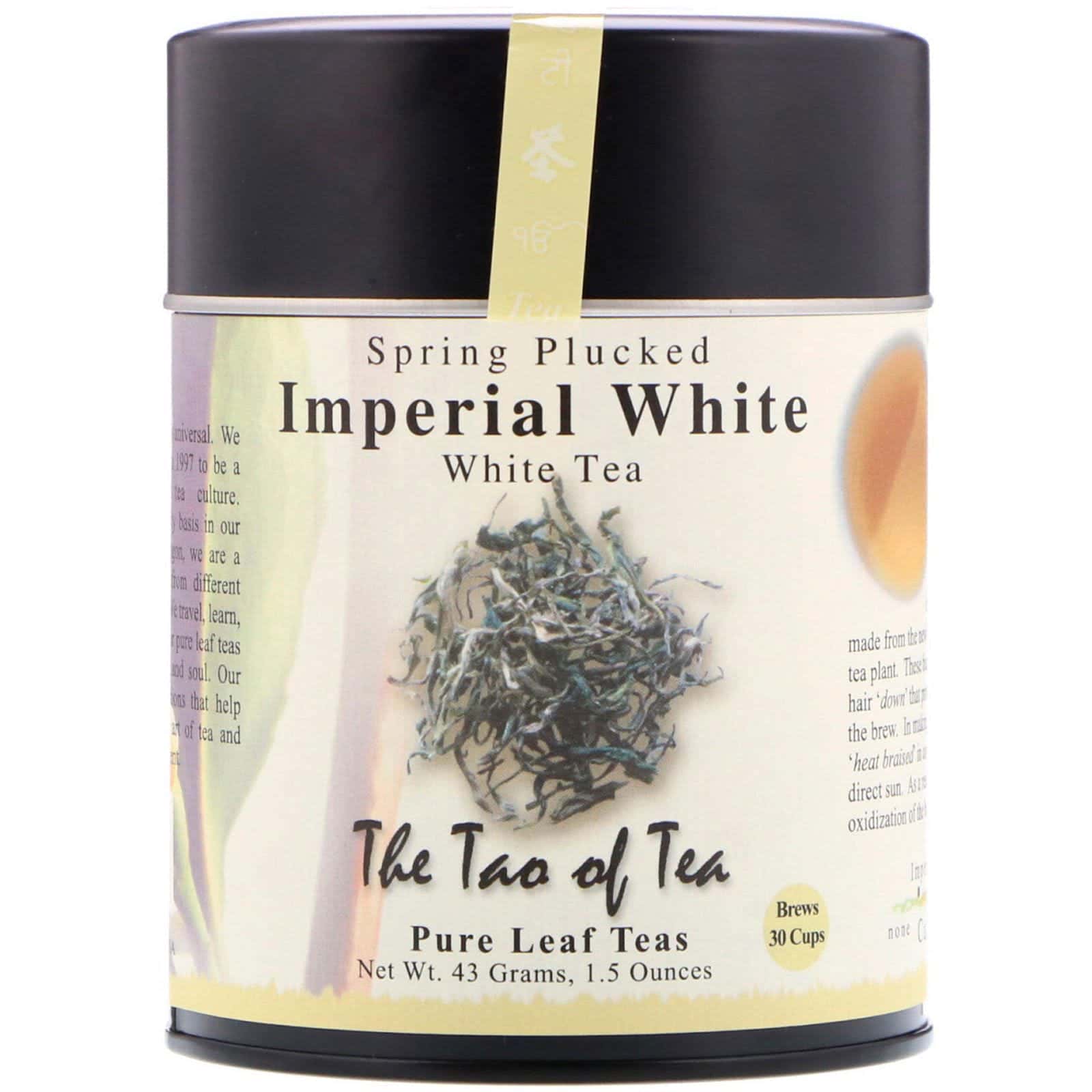 The Tao of Tea, Té blanco arrancado en primavera, blanco imperial, 1.5 oz (43 g)