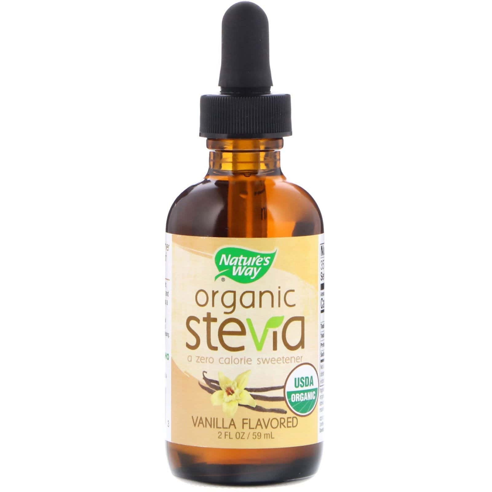 Nature's Way, Organic, Estevia, sabor a vainilla, 59 ml (2 fl oz)