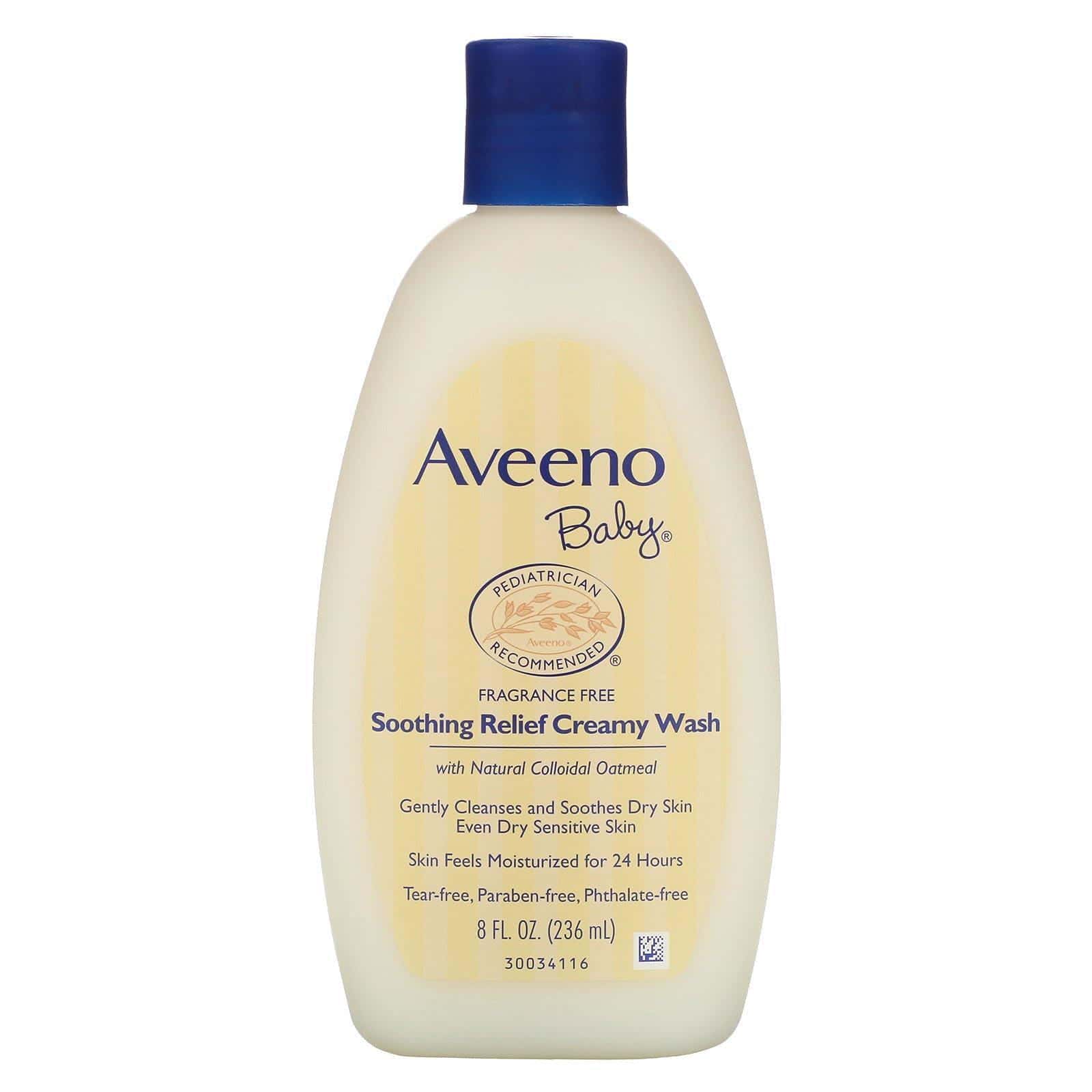 Aveeno, Baby, Soothing Relief Creamy Wash, Sin Fragancias, 8 fl oz (236 ml)