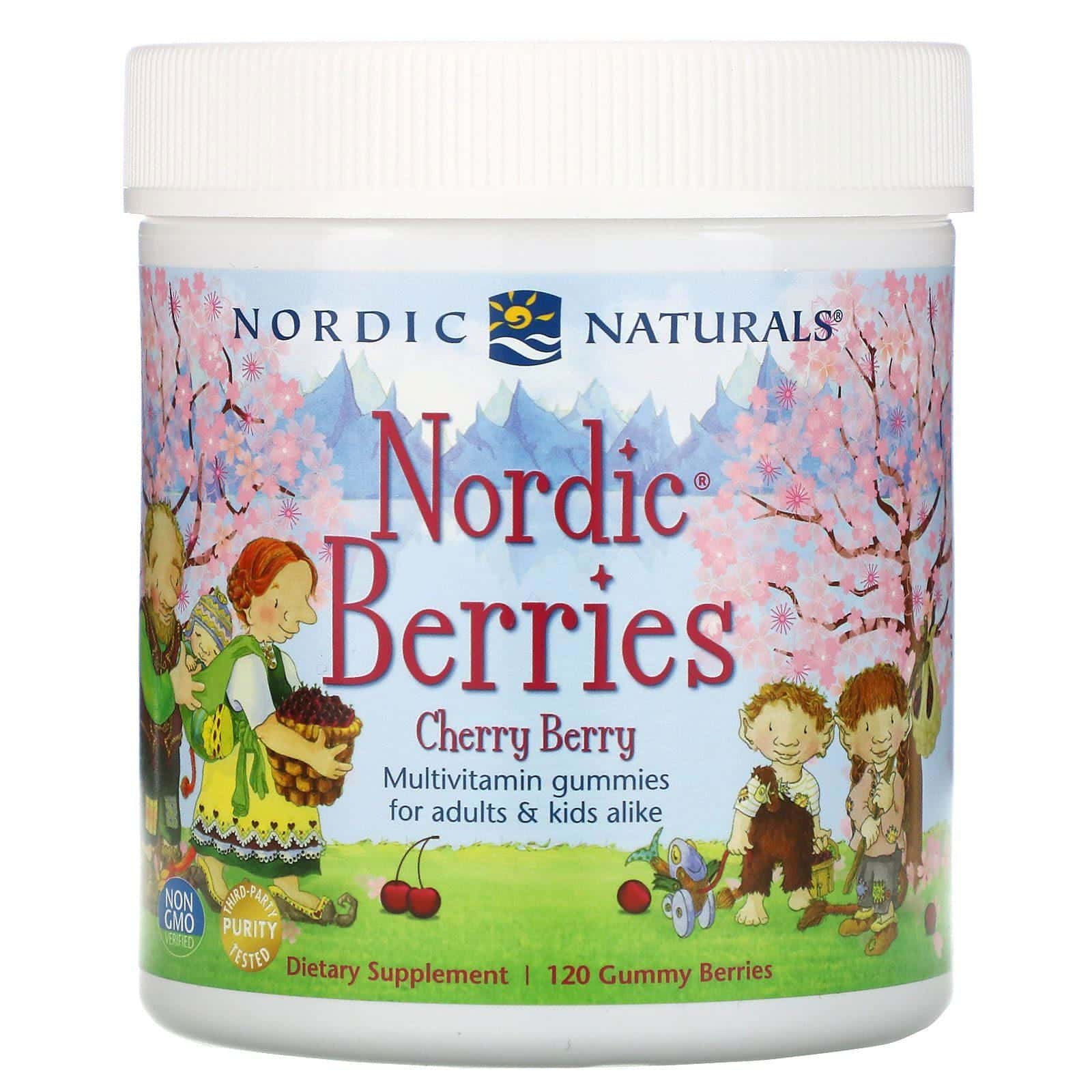 Nordic Naturals, Bayas nórdicas, bayas de cereza, 120 gomitas de bayas