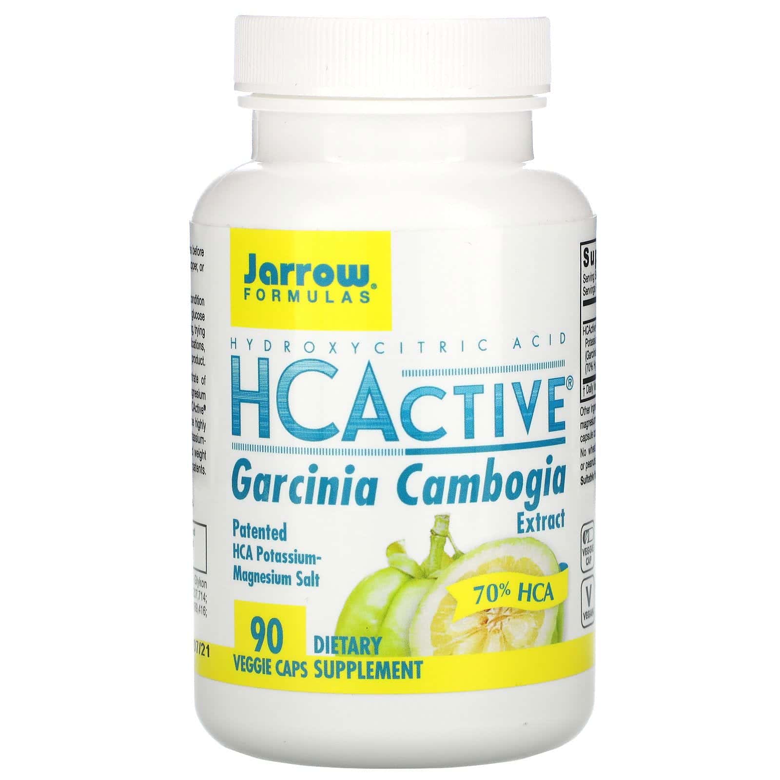 Jarrow Formulas, HCActive, Extracto de Garcinia cambogia, 90 cápsulas vegetales