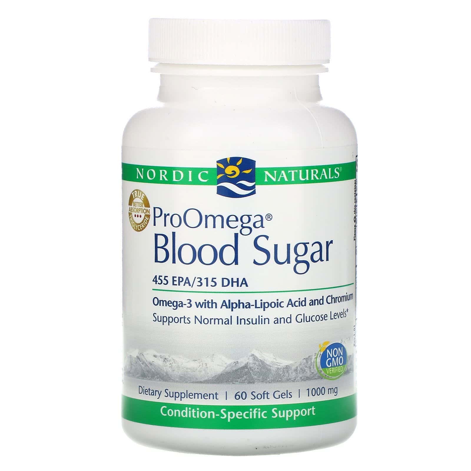 Nordic Naturals, ProOmega Blood Sugar, 1,000 mg, 60 Softgels