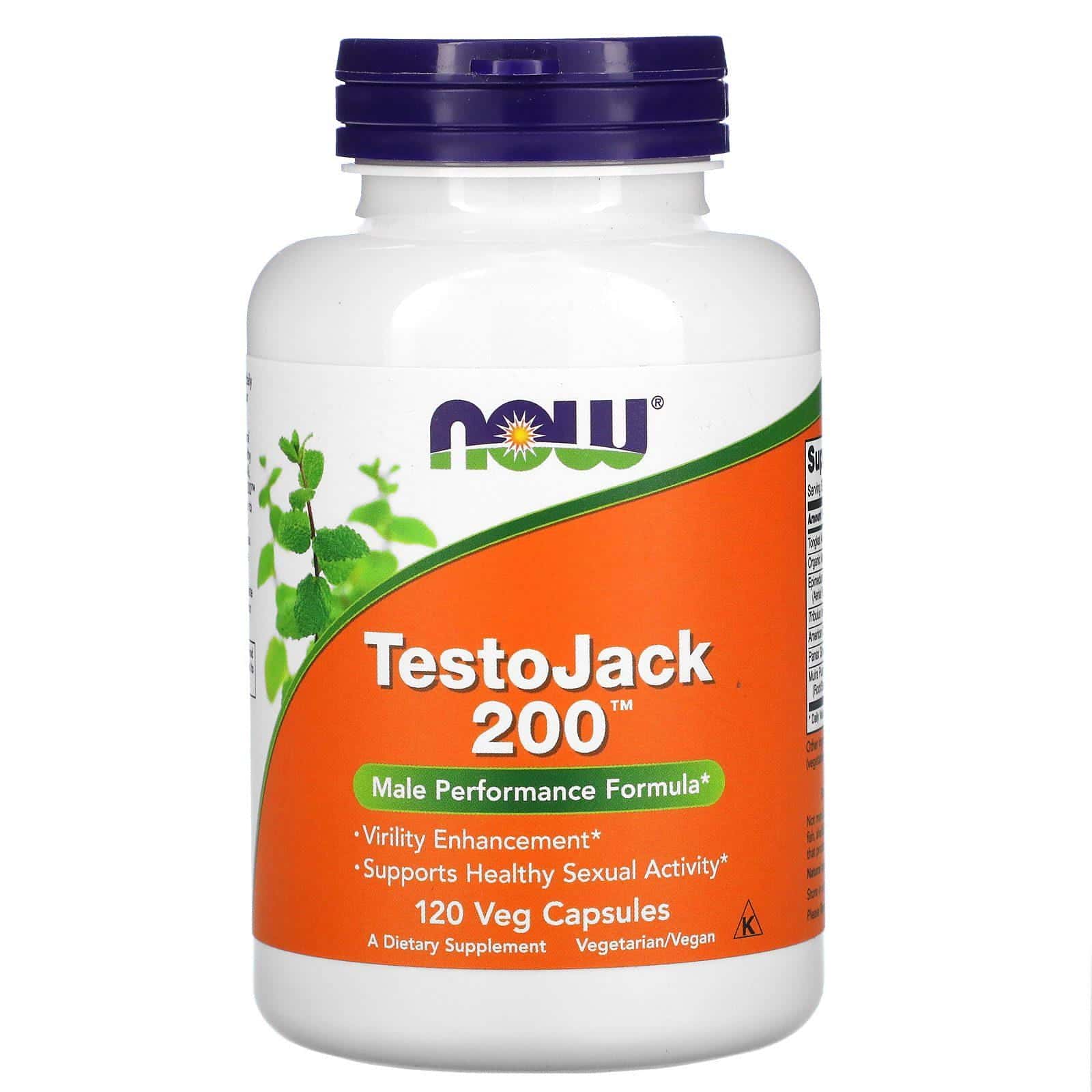 Now Foods, TestoJack 200, 120 cápsulas vegetales