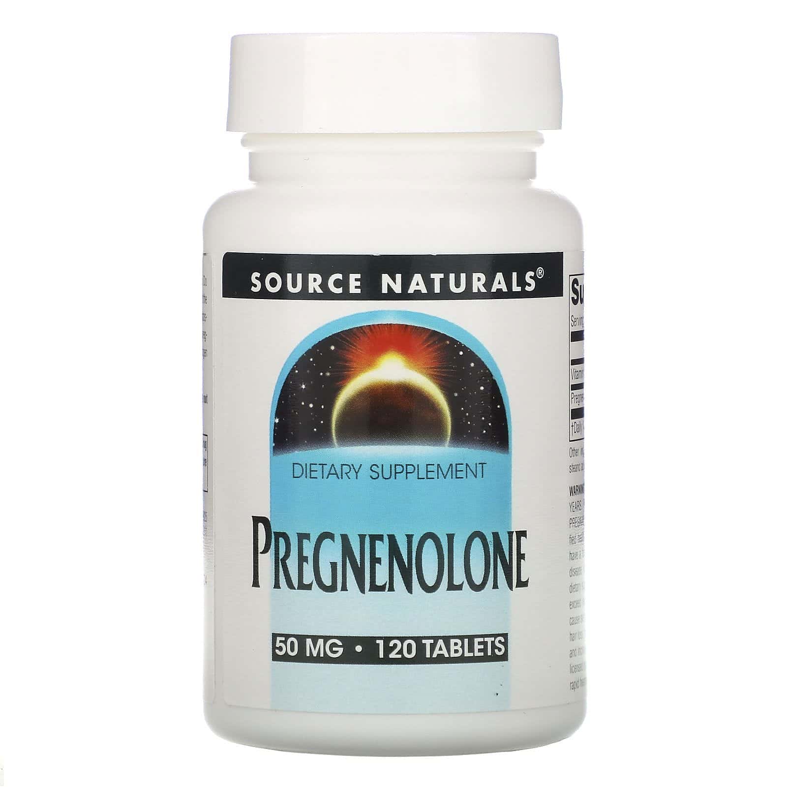 Source Naturals, Pregnenolona, 50 mg, 120 comprimidos