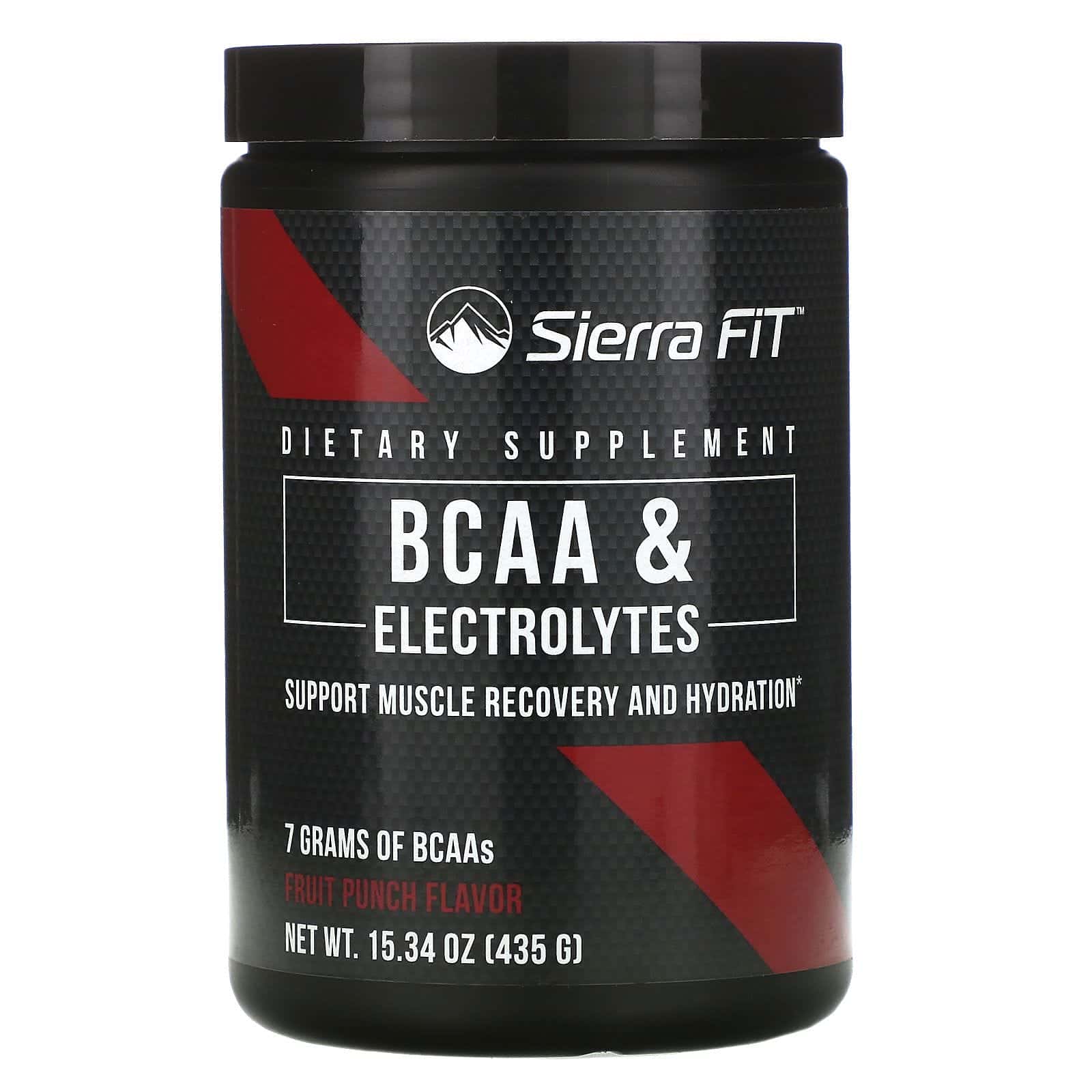 Sierra Fit, BCAA y electrolitos, 7 g de BCAA, Ponche de frutas, 435 g (15,34 oz)