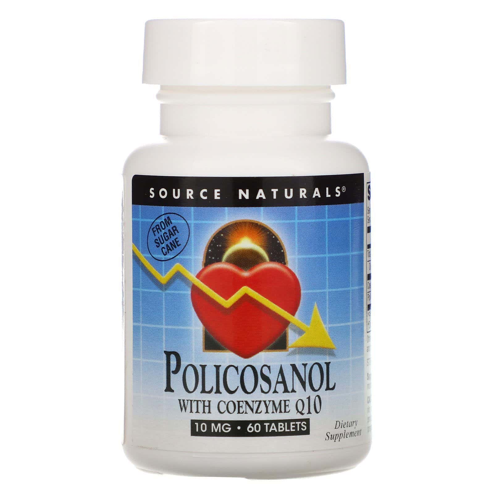 Source Naturals, Policosanol con coenzima Q10, 10 mg, 60 tabletas