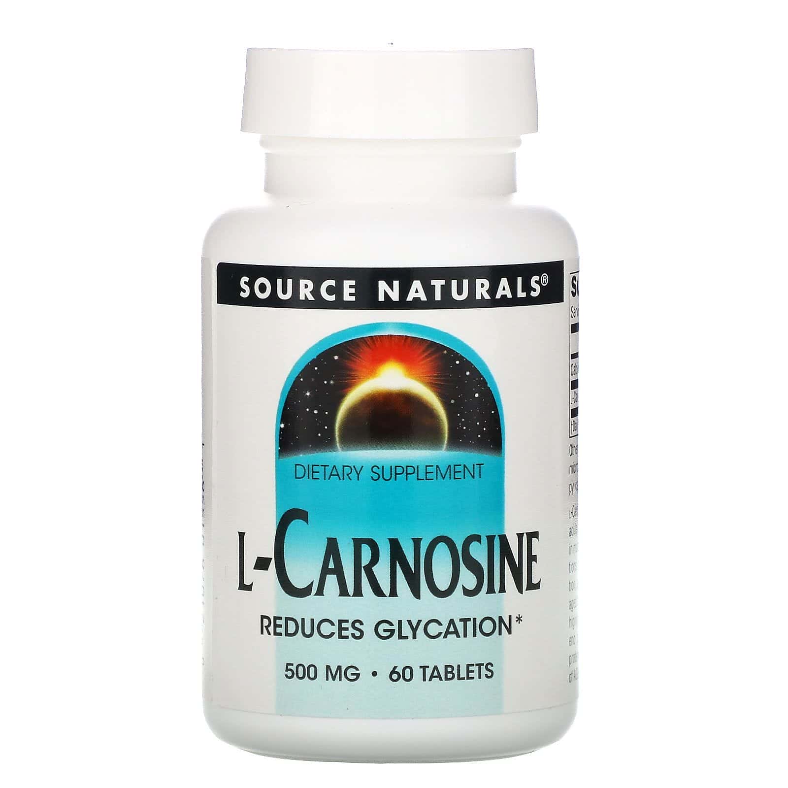 Source Naturals, L-Carnosina, 500 mg, 60 Tabletas