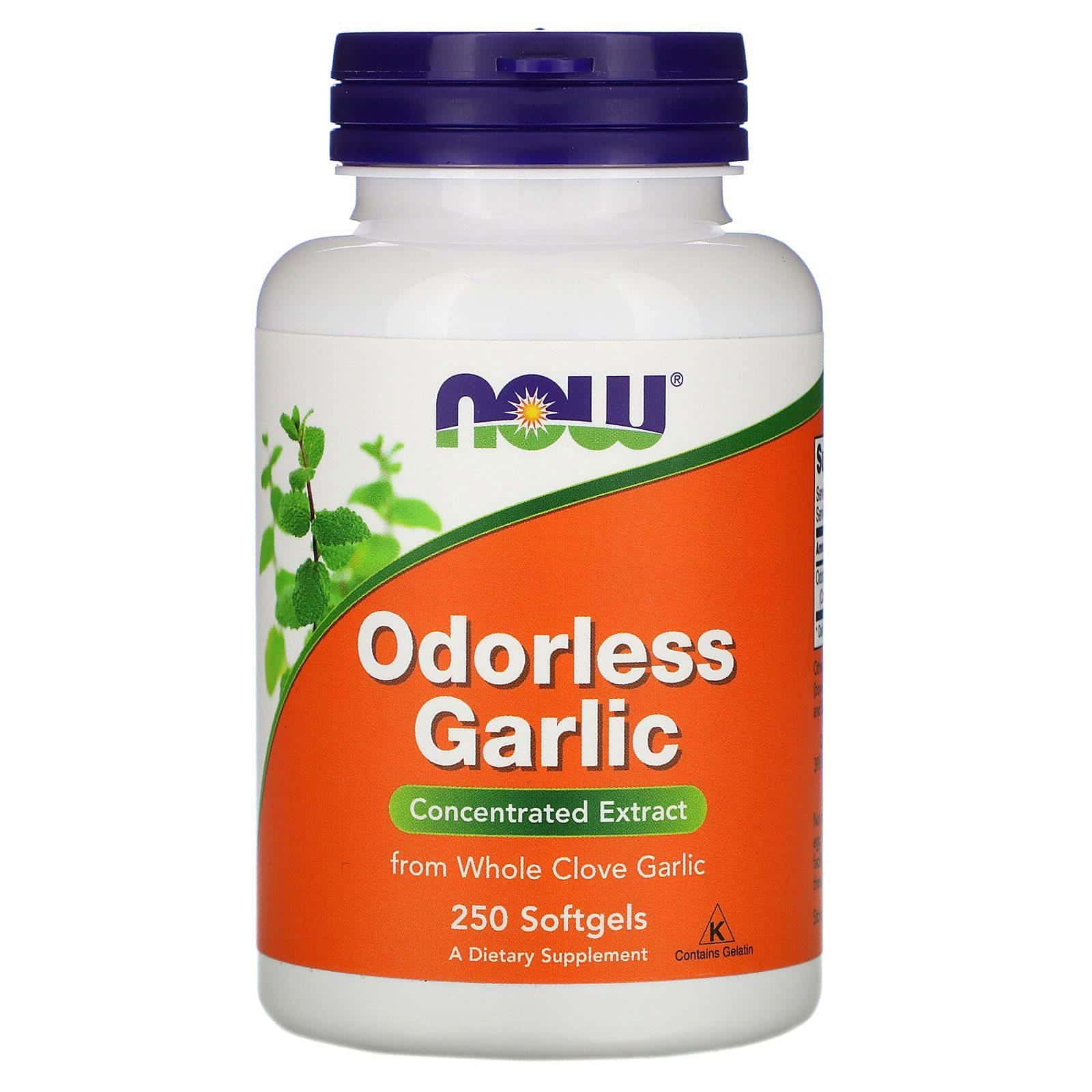 Now Foods, Ajo inodoro extracto concentrado, 250 cápsulas blandas en gel