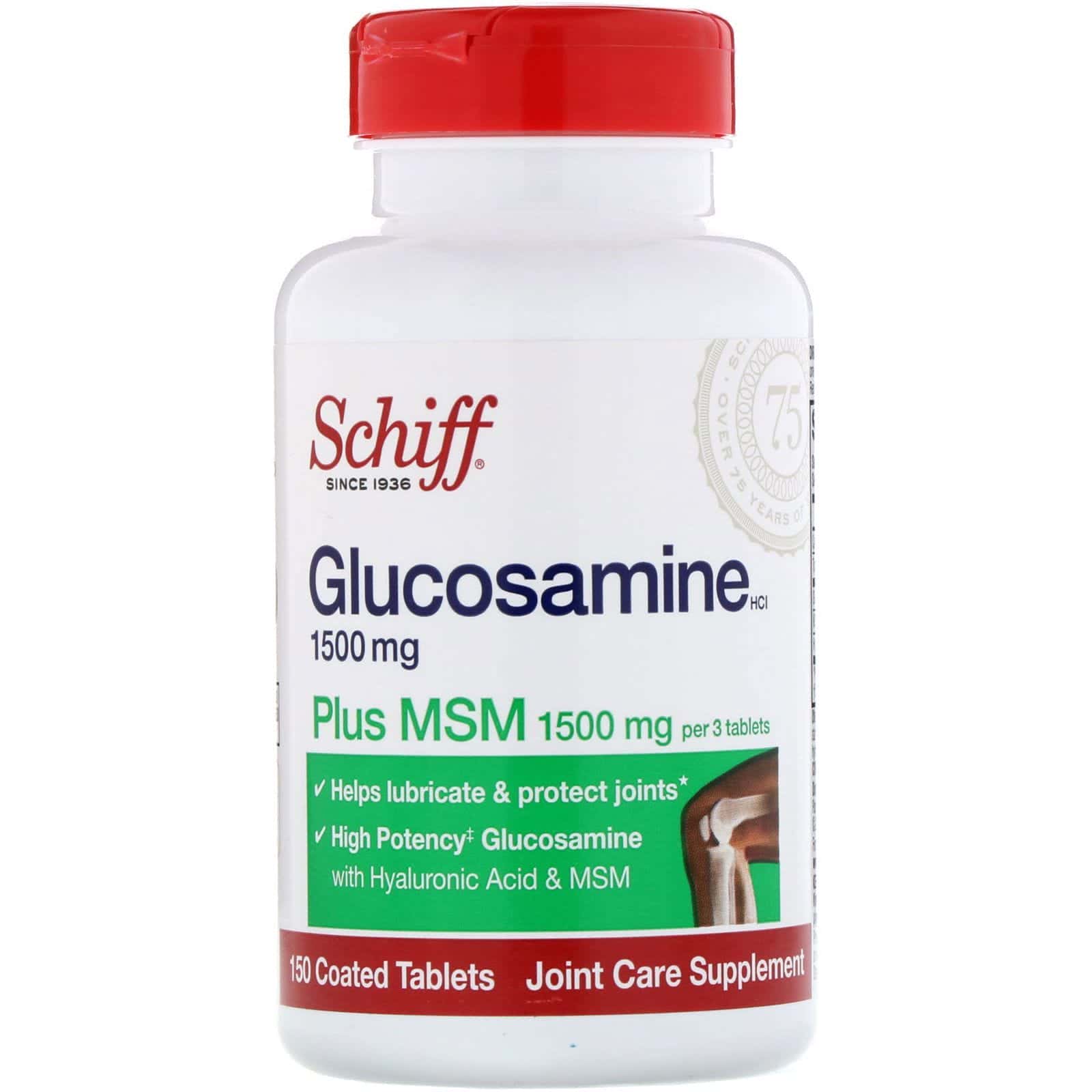 Schiff, Glucosamine Plus MSM, 150 Coated Tablets