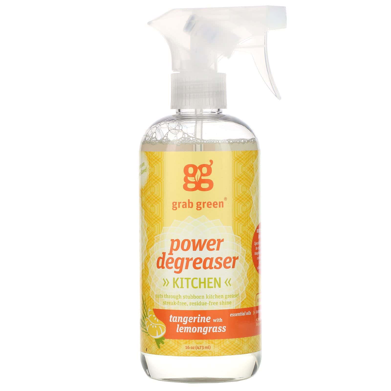 Grab Green, Limpiador desengrasante, mandarina con limoncillo, 16 oz (473 ml)