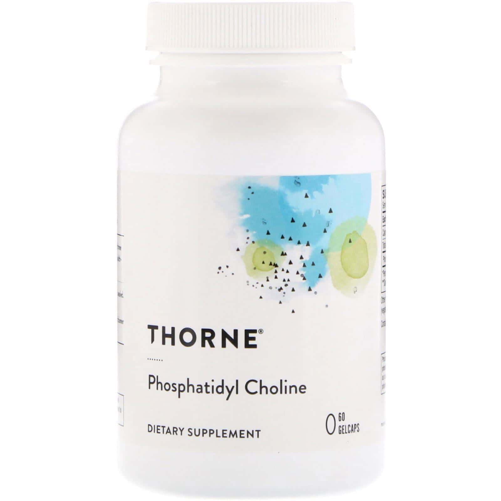 Thorne Research, Fosfatidil Colina, 60 cápsulas de gel