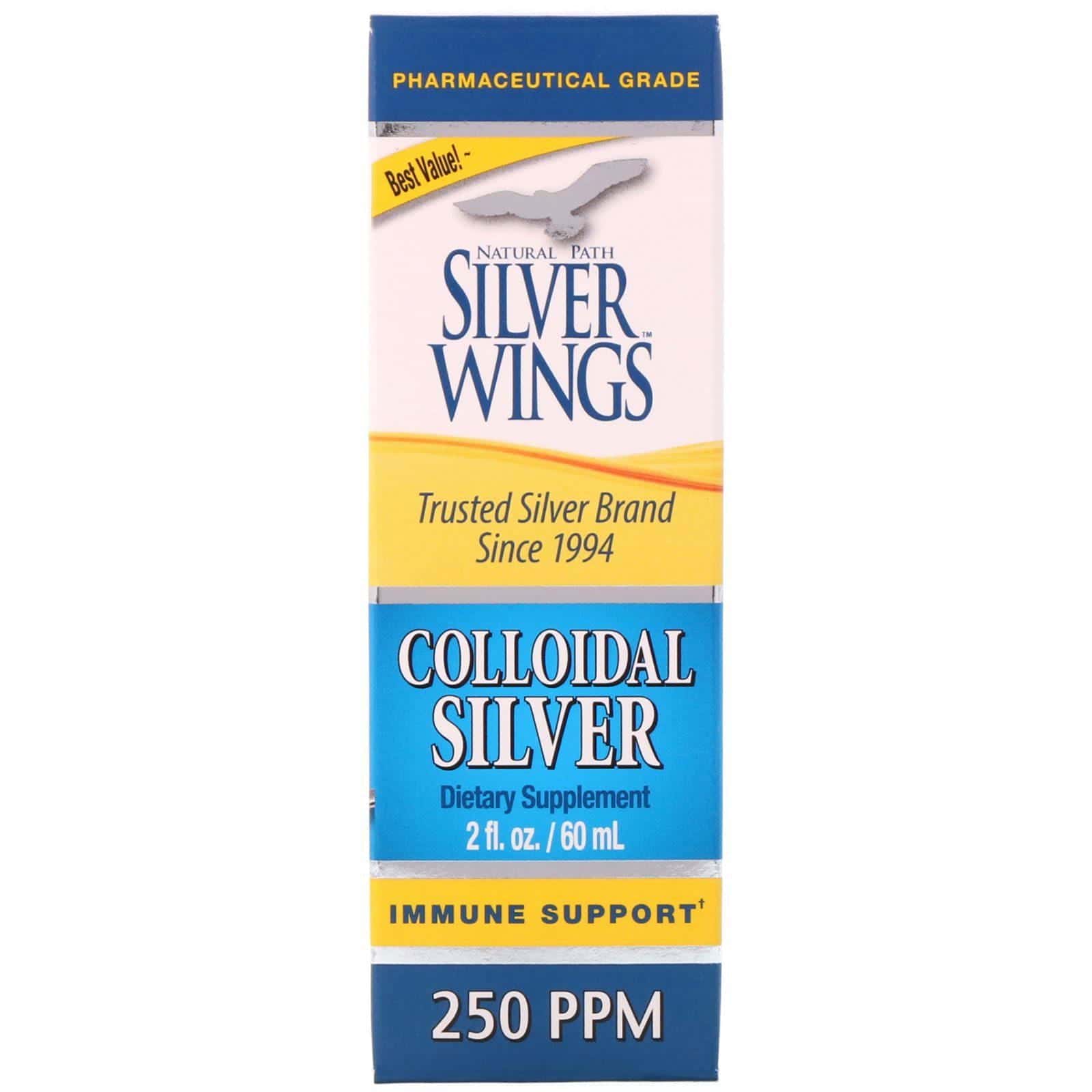 Natural Path Silver Wings, Plata Coloidal, 250 ppm, 2 fl oz (60 ml)