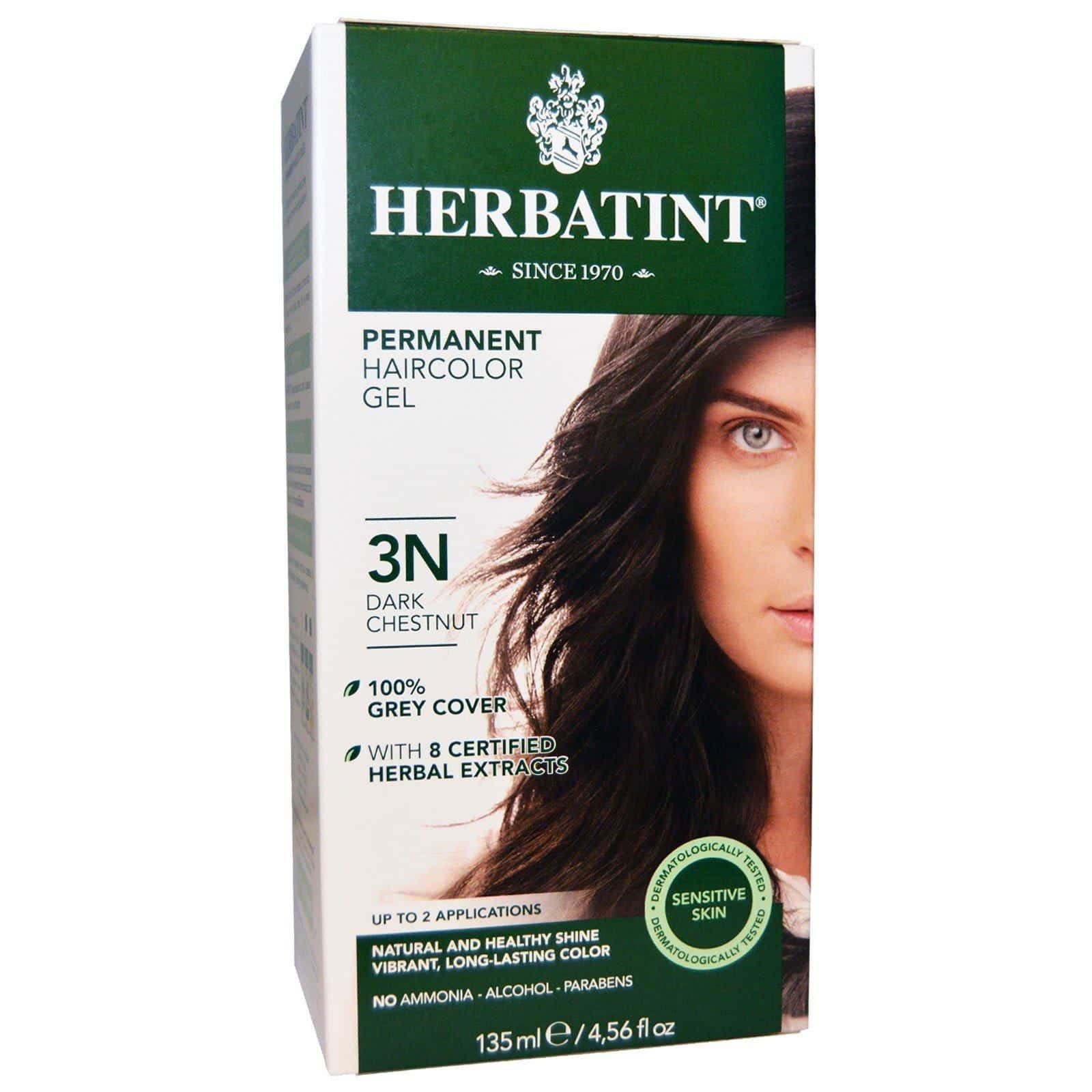 Herbatint, Permanent Hair Color, 3N, Castaño Oscuro, 4.56 fl oz (135 ml)