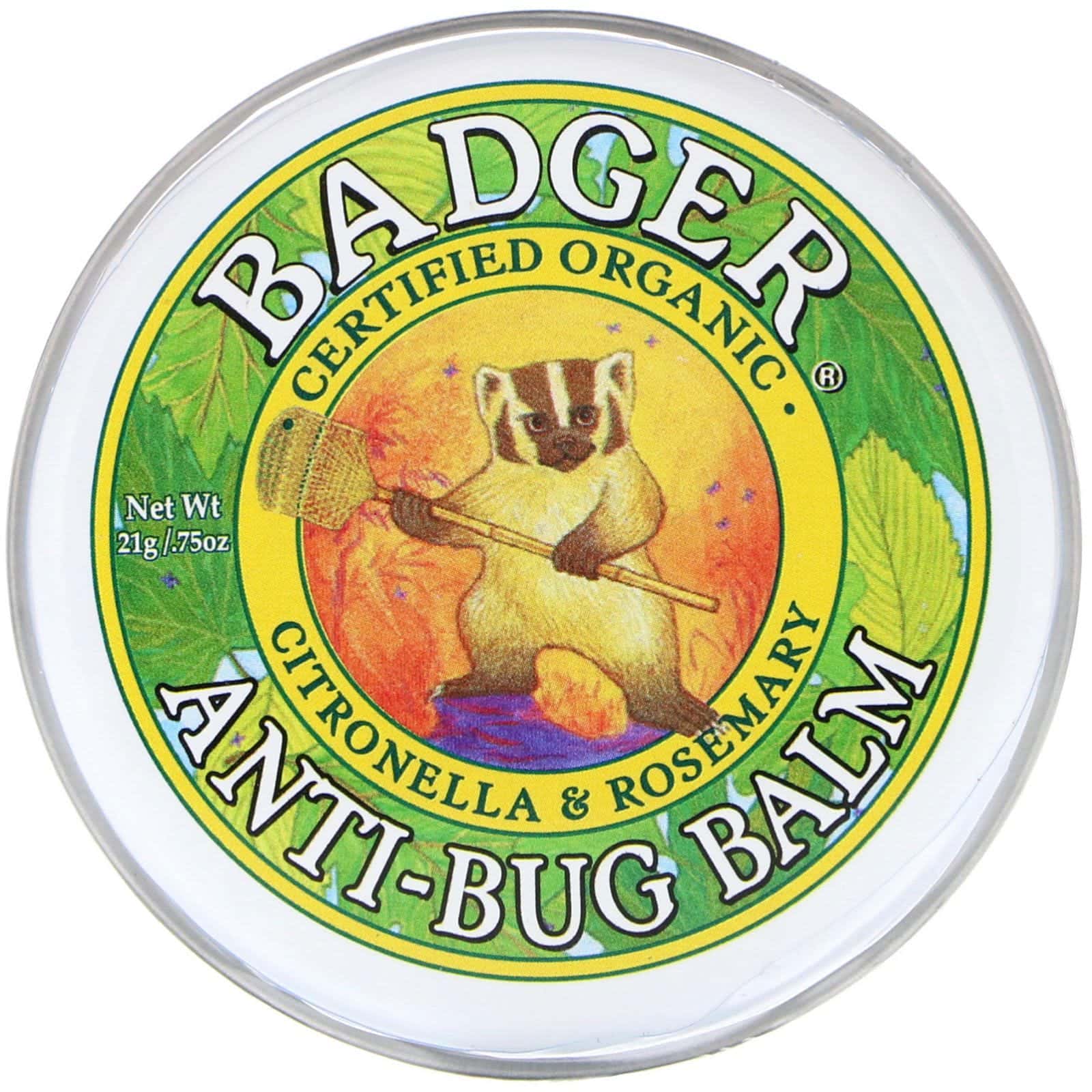 Badger Company, Bálsamo repelente de mosquitos, citronela y romero, 0,75 oz (21 g)
