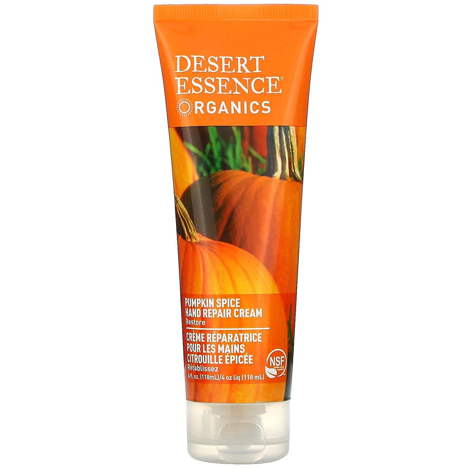 Desert Essence, Crema para las Manos, Sabor a Especias de Calabaza, 4 fl oz (118 ml)