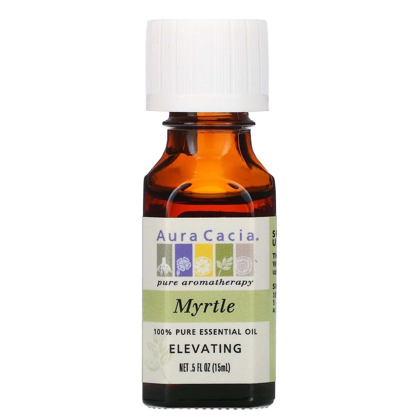 Aura Cacia, Aceite esencial 100 % puro, Mirto, 15 ml (0,5 oz. líq.)