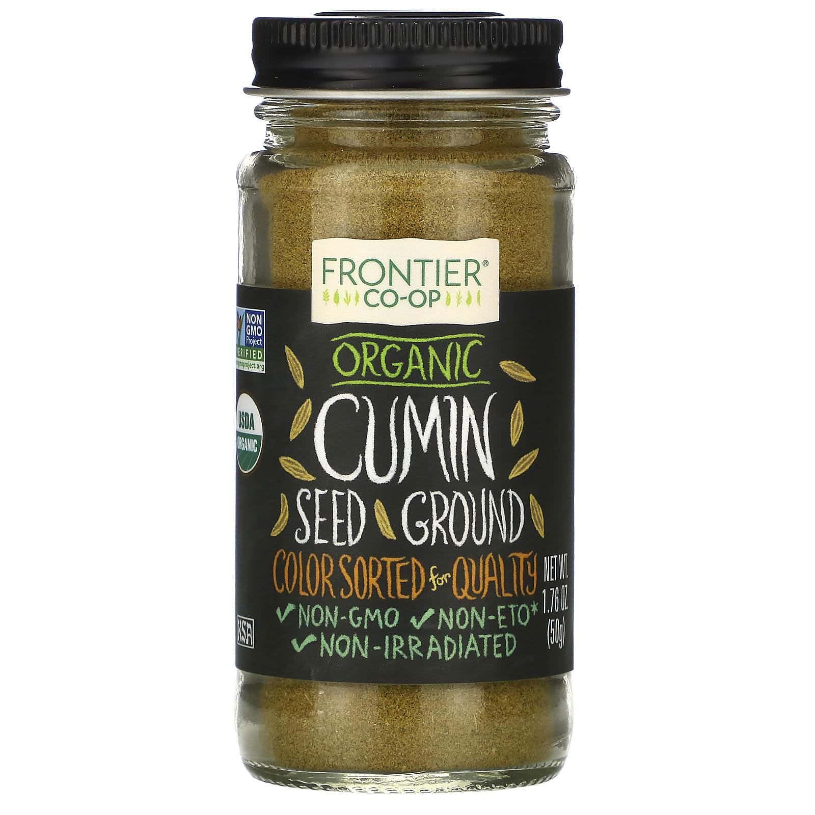 Frontier Natural Products, Semilla de comino orgánico, molida, 1.76 oz (50 g)