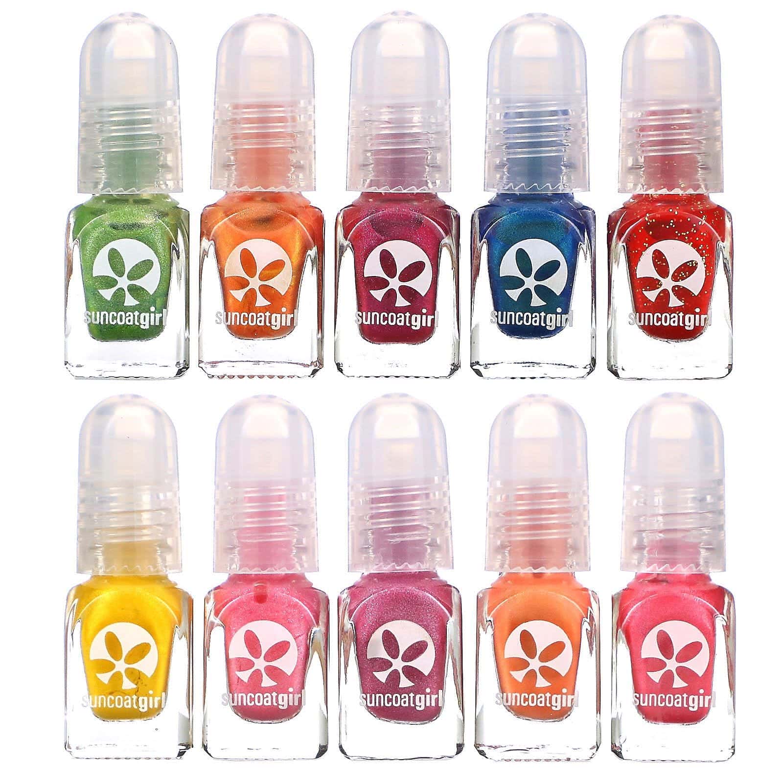 SuncoatGirl, Kit de esmaltes para uñas con base de agua, paleta para fiestas, 10 unidades