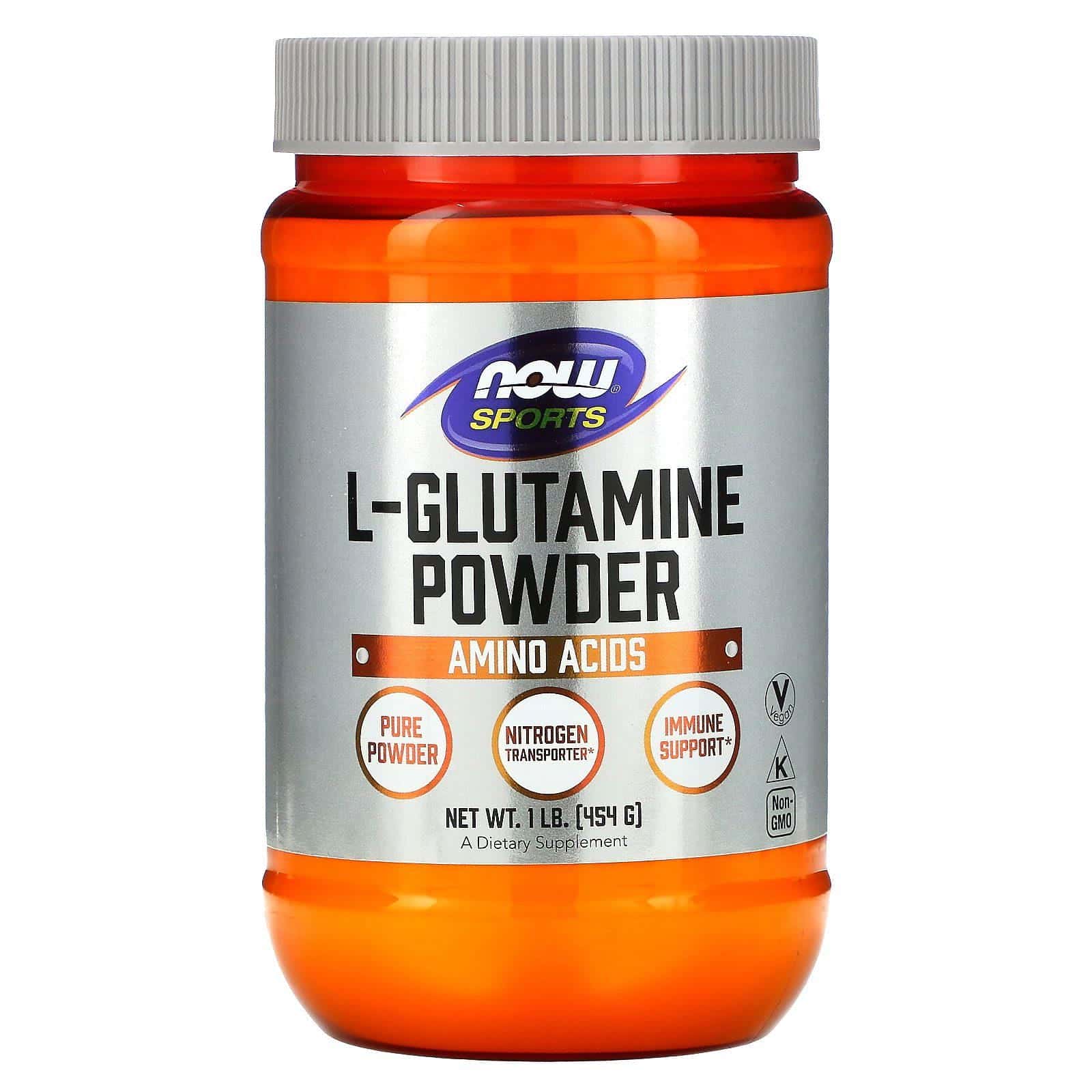 Now Foods, Deportes, L-glutamina en polvo, 454 g (1 lb)