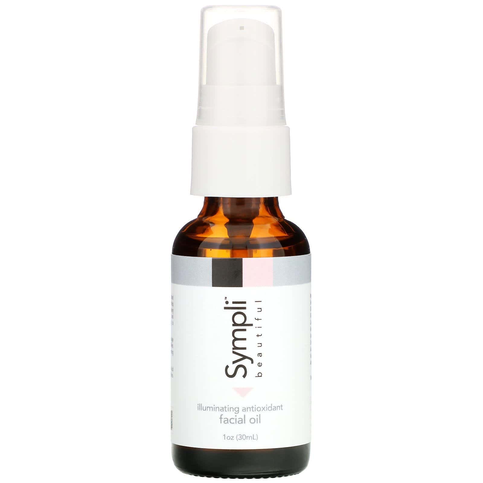Sympli Beautiful, Illuminating Antioxidant Facial Oil, Aceite facial antioxidante e iluminador, 30 ml (1 oz. líq.)