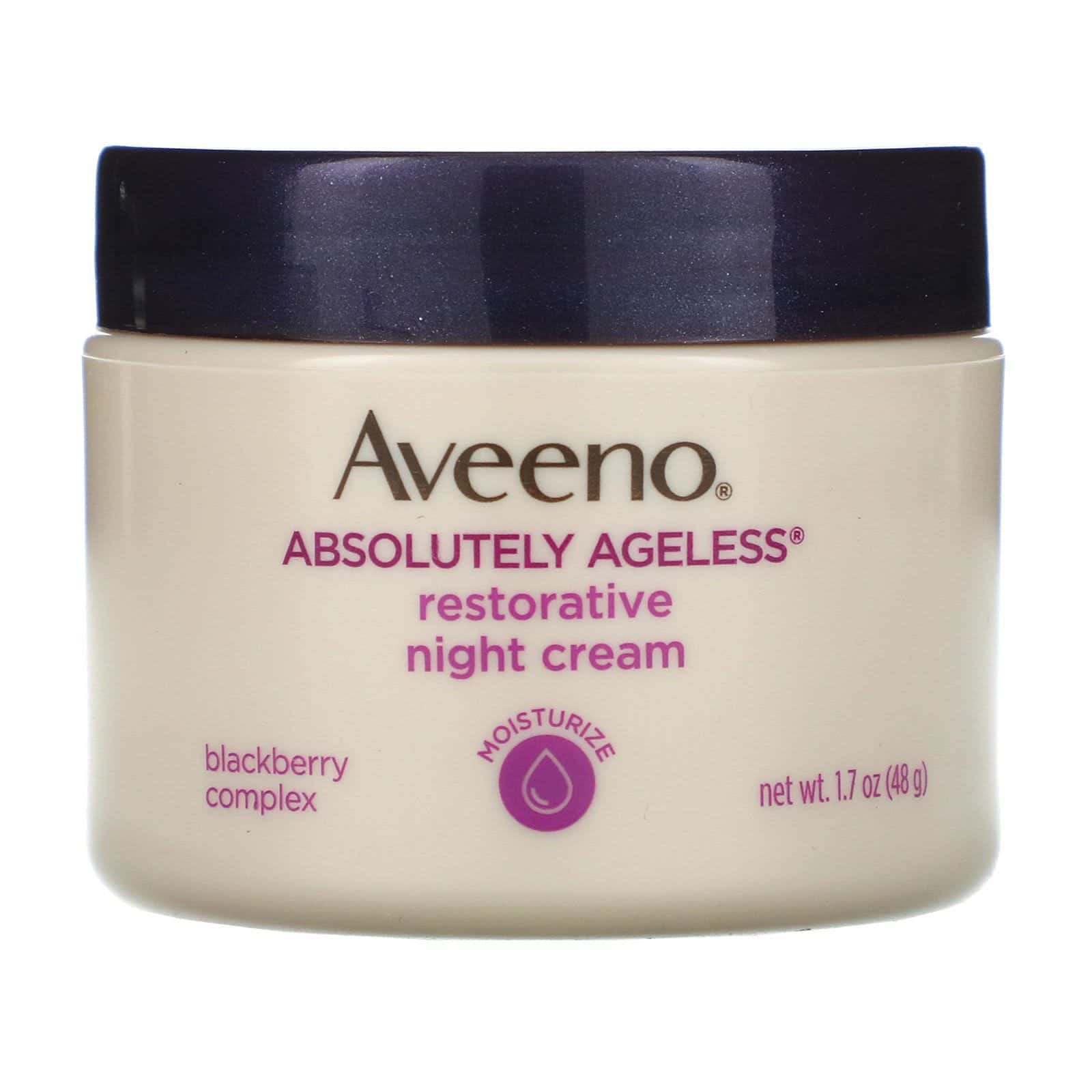Aveeno, Absolutely Ageless, Crema restauradora nocturna, 1.7 oz (48 g)