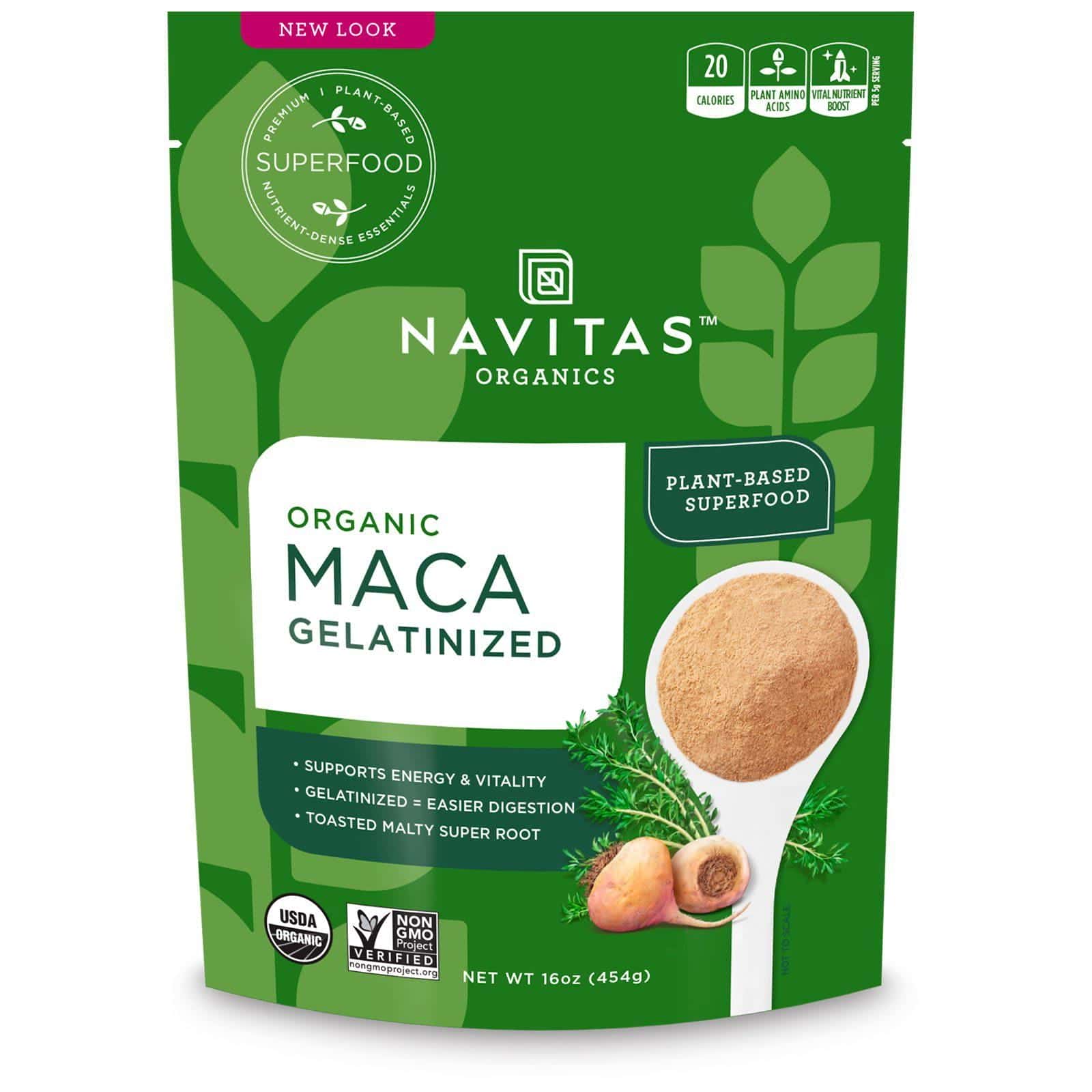 Navitas Organics, Maca orgánica gelatinizada, 16 oz (454 g)