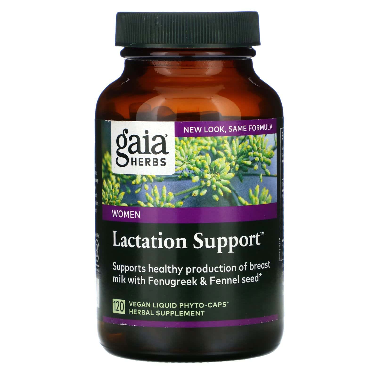 Gaia Herbs, Lactation Support, Suplemento para la lactancia, 120 cápsulas Liquid Phyto-Caps veganas