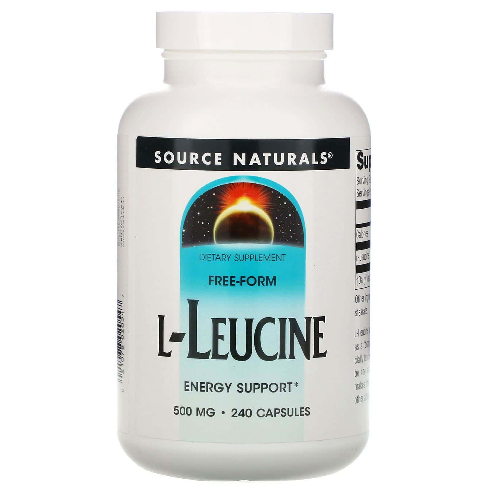 Source Naturals, L-Leucine, 500 mg, 240 cápsulas