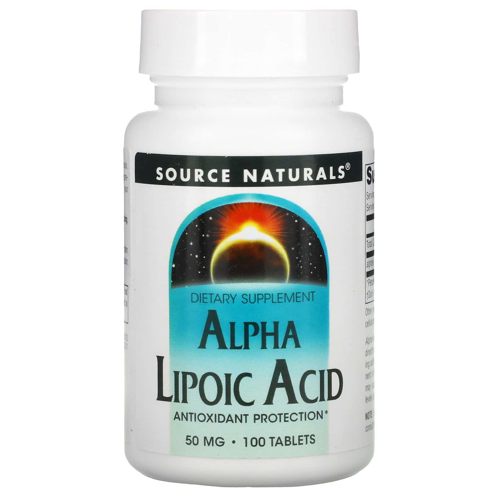 Source Naturals, Ácido Alfa Lipóico, 50 mg, 100 Tabletas