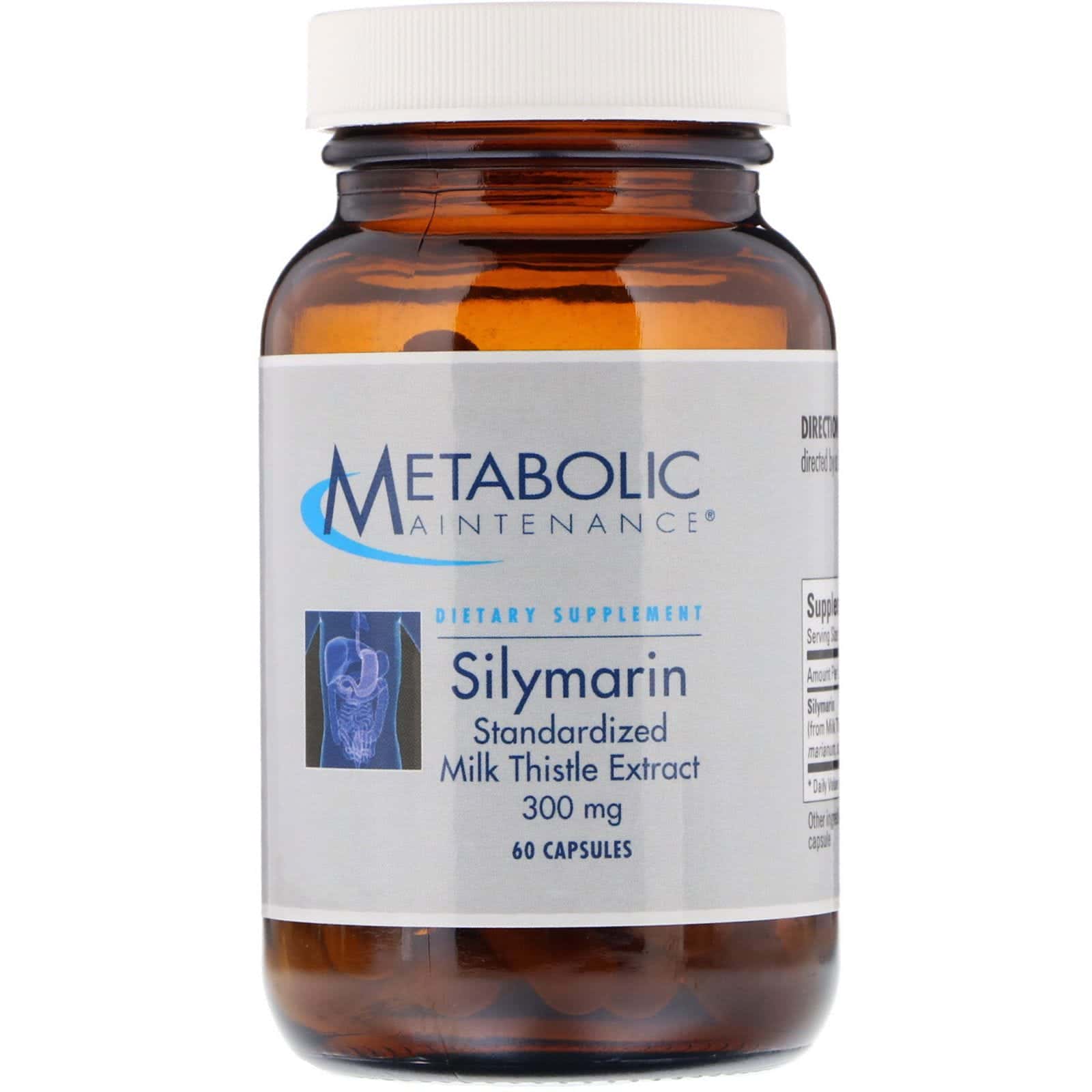 Metabolic Maintenance, Silimarina, Extracto Estandarizado de Cardo de Leche, 300 mg, 60 Capsulas