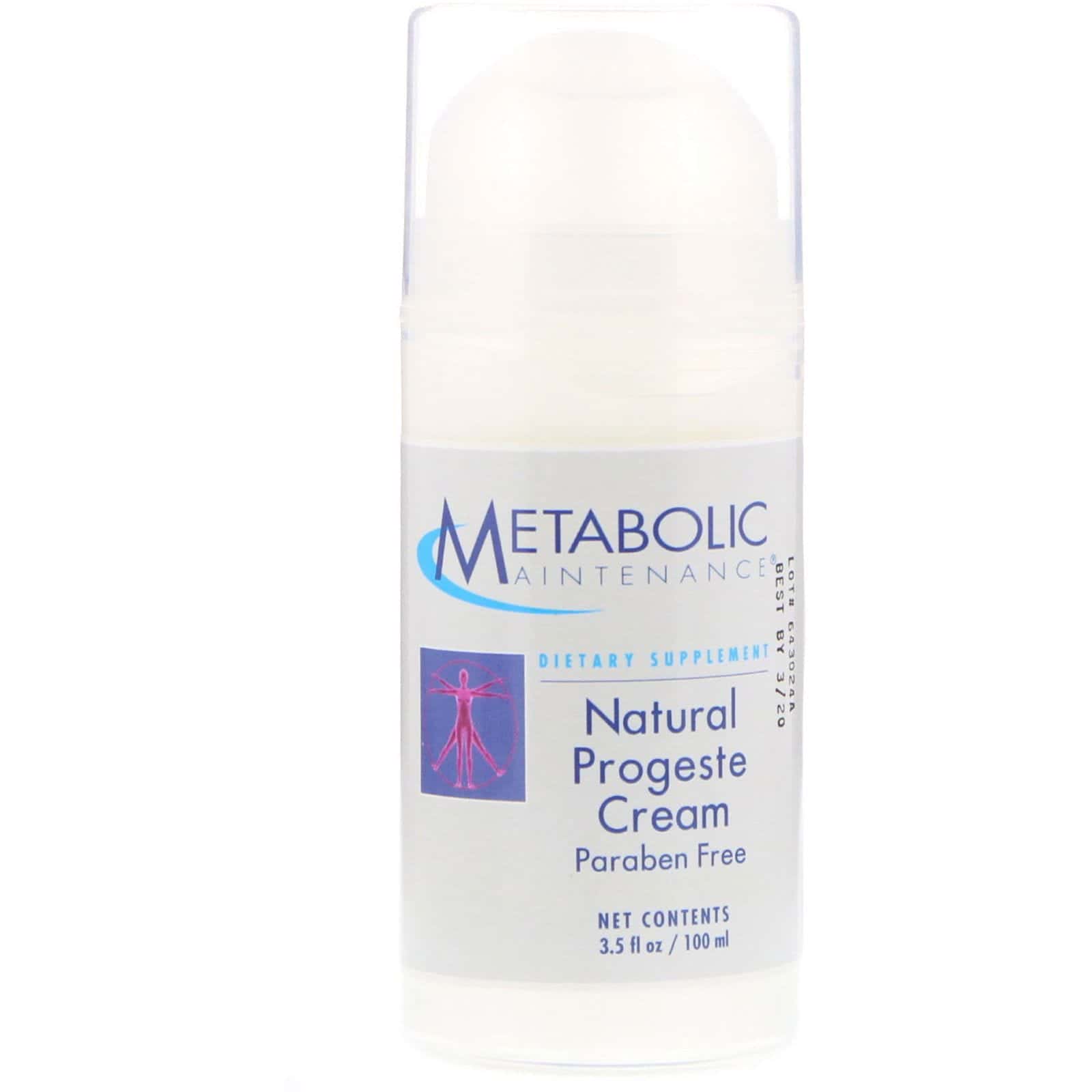 Metabolic Maintenance, Crema Progesterona Natural, 3.5 fl oz (100 ml)