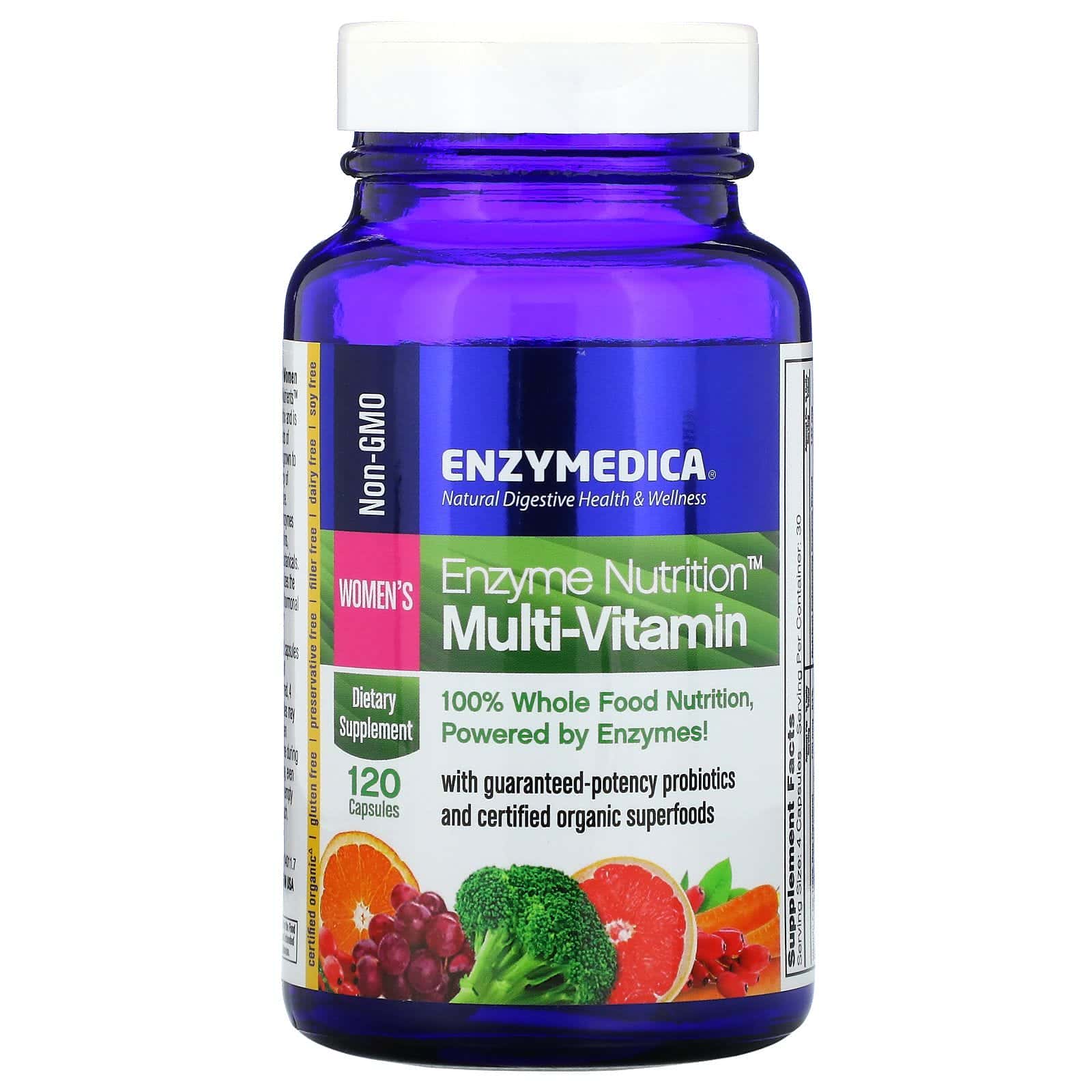 Enzymedica, Suplemento multivitamínico Enzyme Nutrition para mujeres, 120 cápsulas