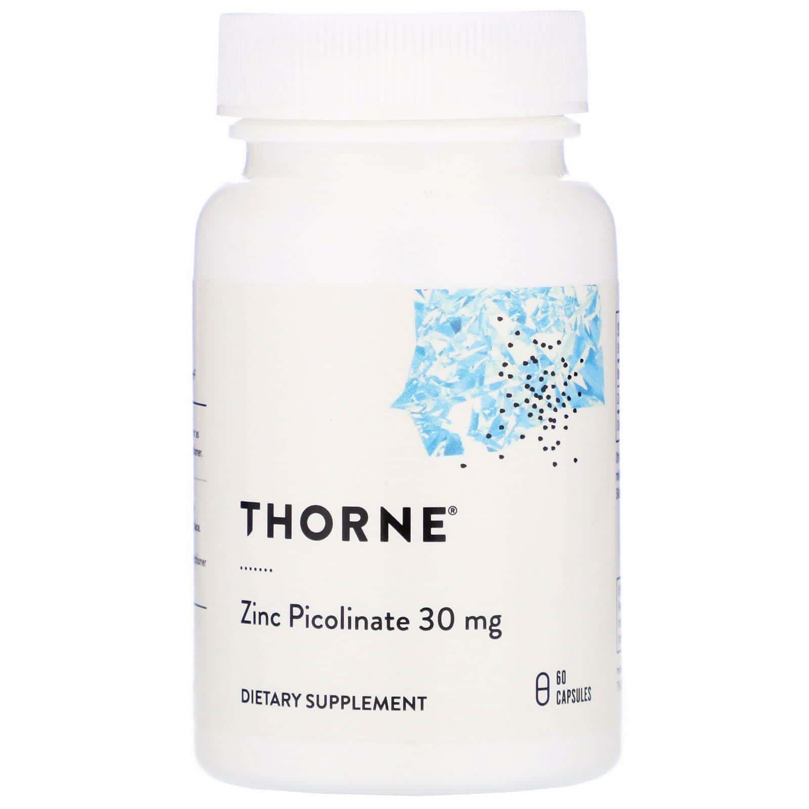 Thorne Research, Picolinato de Zinc doble poder, 60 cápsulas vegetarianas