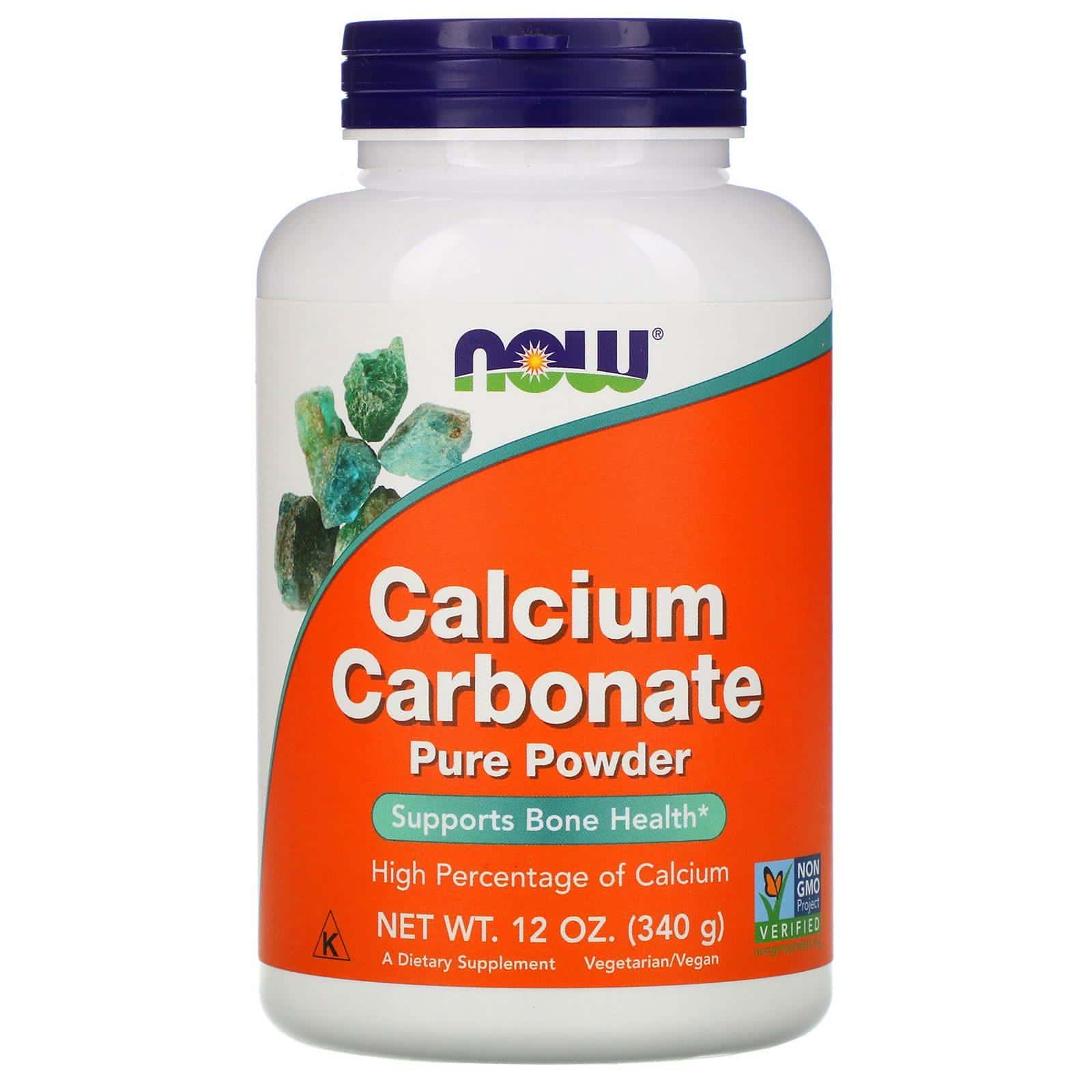 Now Foods, Polvo de carbonato de calcio, 340 g (12 oz)