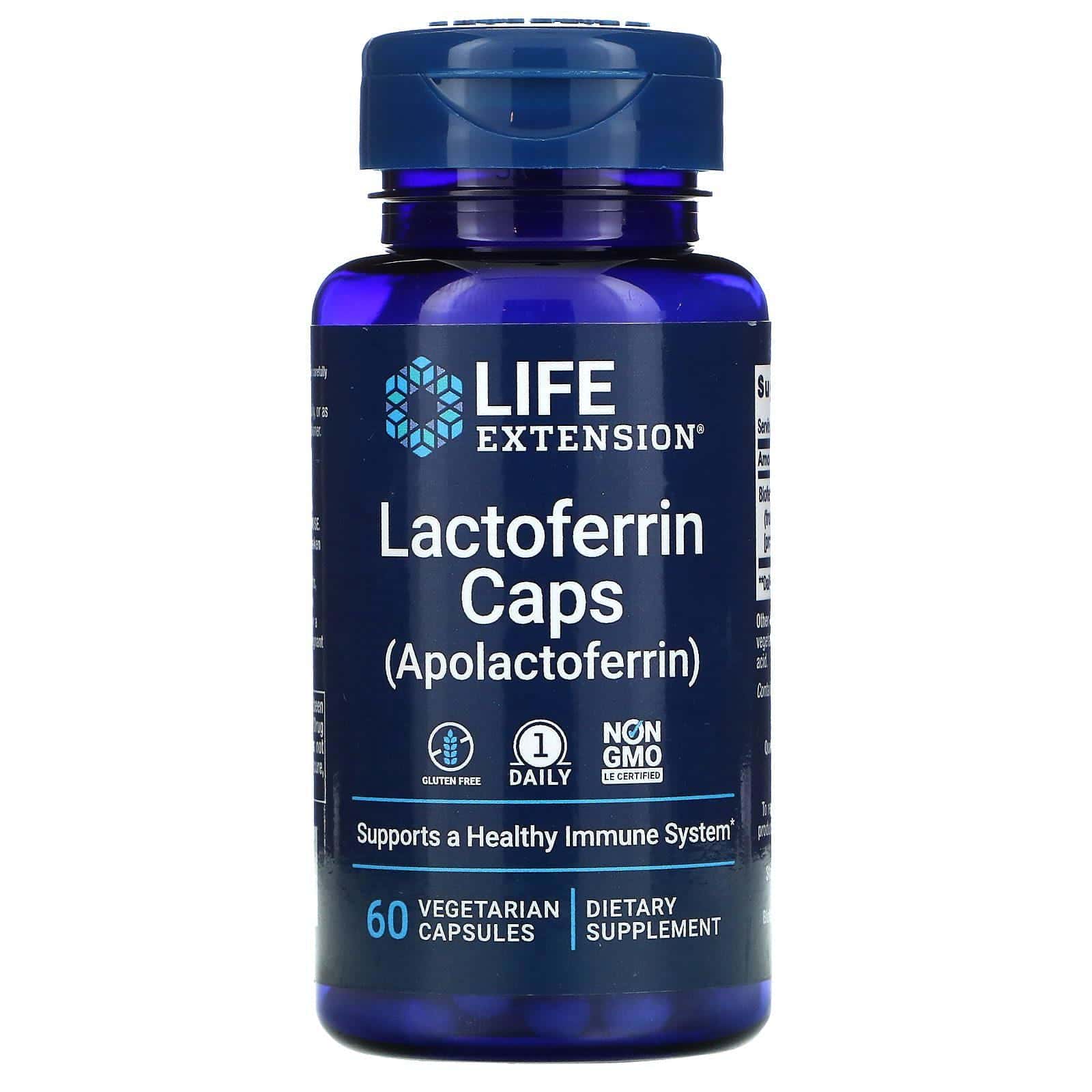 Life Extension, Lactoferrina en cápsulas, 60 cápsulas