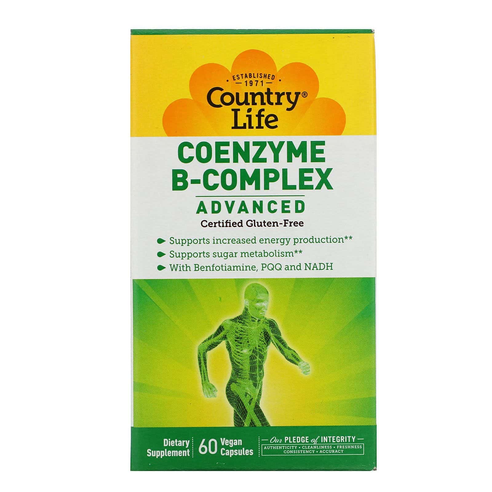 Country Life, Coenzyme B-Complex, Advanzado, 60 capsulas vegetales