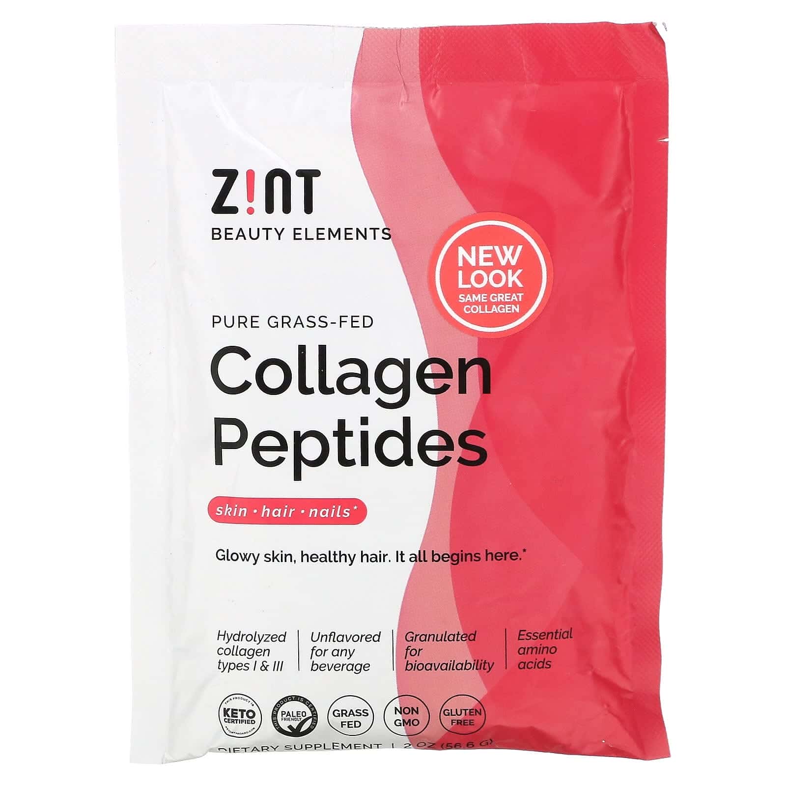 Zint, Péptidos de colágeno puro provenientes de animales alimentados con pasturas, Sin sabor, 56,6 g (2 oz)