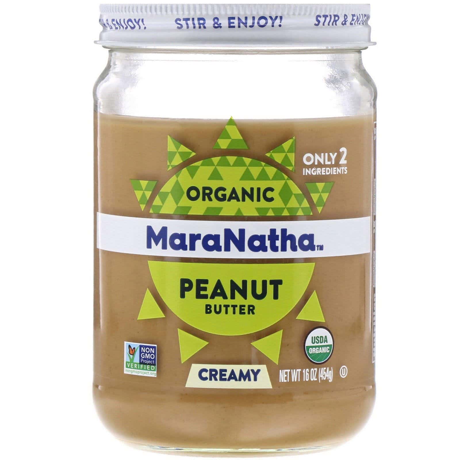 MaraNatha, Mantequilla de Cacahuetes Orgánica, Cremosa, 16 oz (454 g)