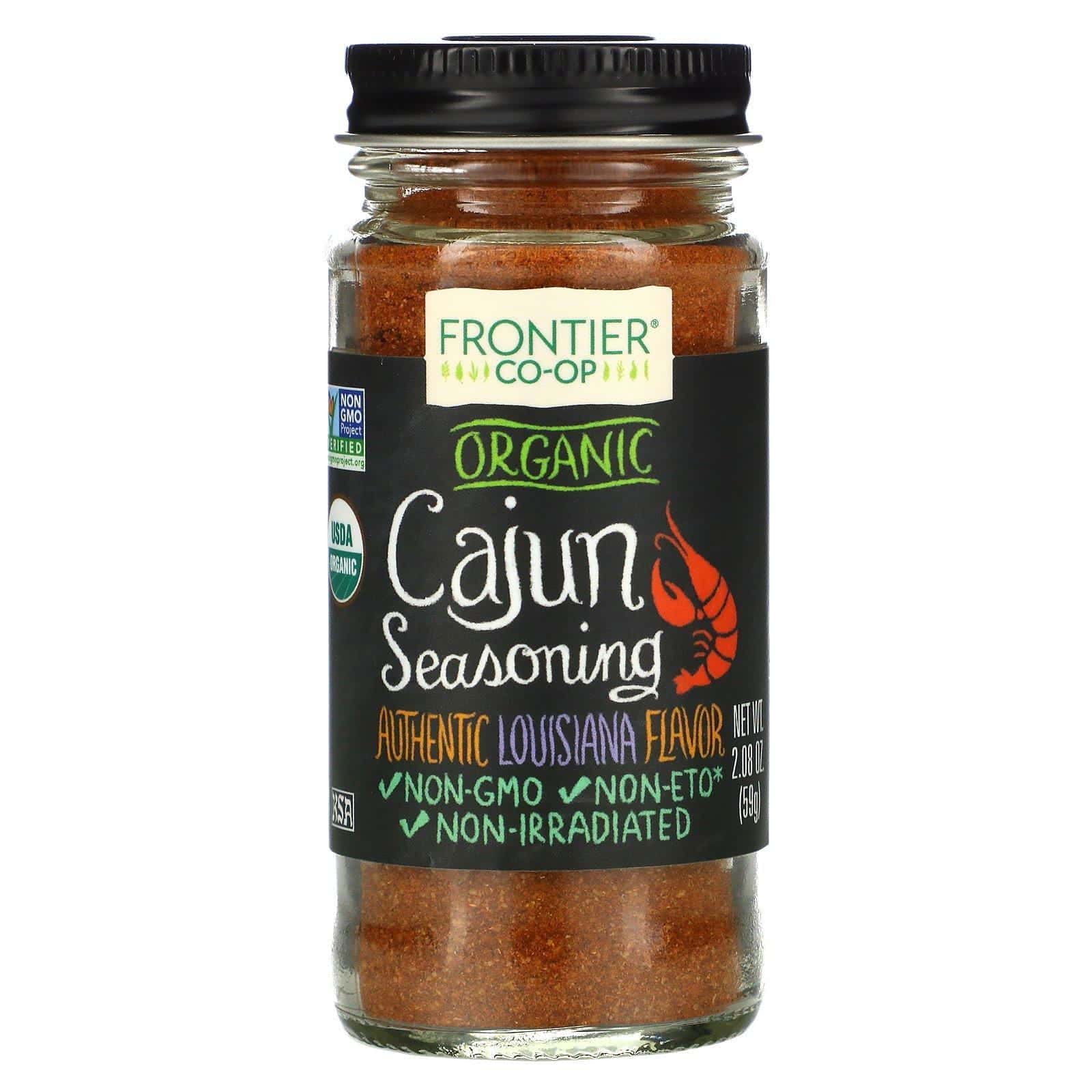 Frontier Natural Products, Condimento cajún orgánico, sabor de Luisiana, 2,08 oz (59 g)