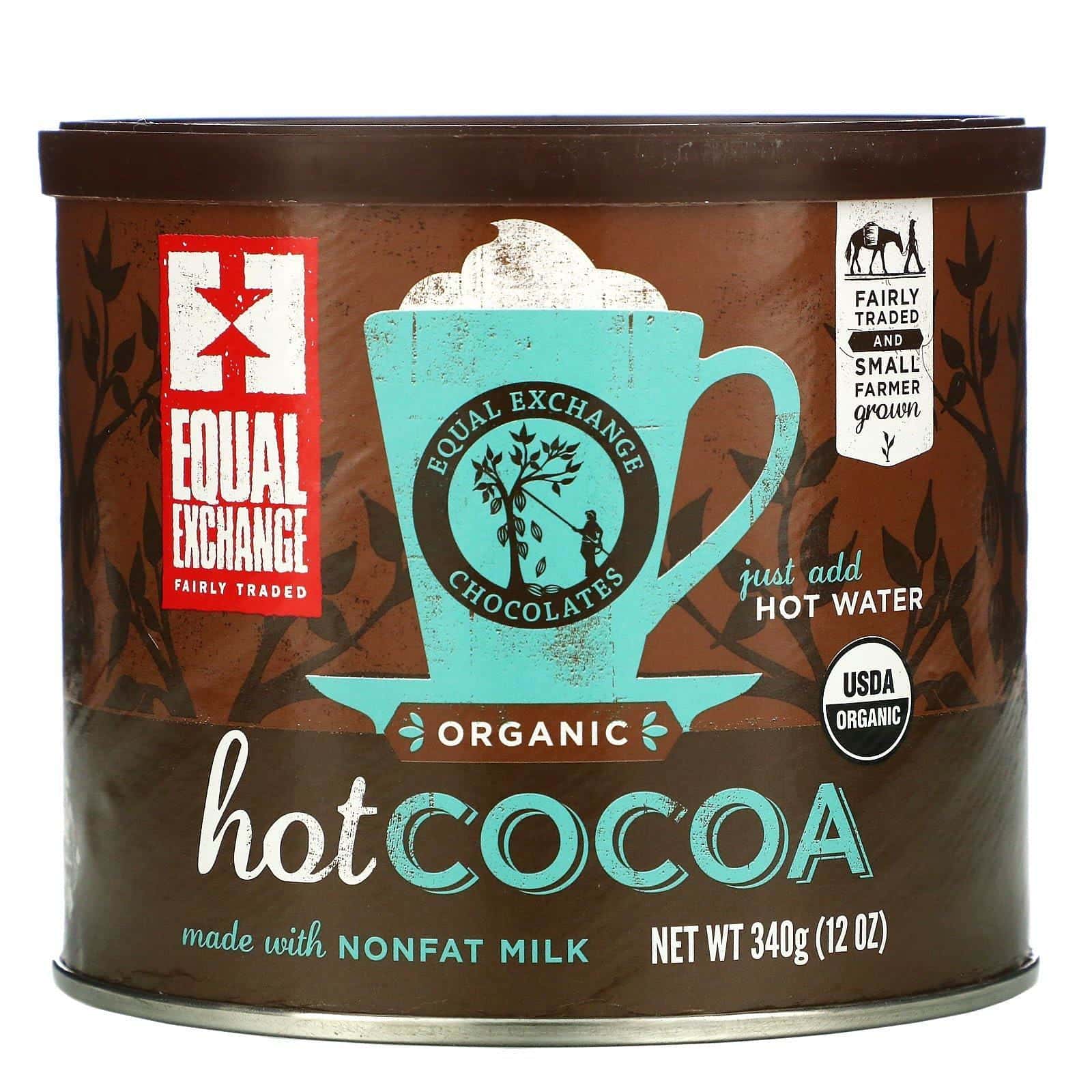 Equal Exchange, Cacao orgánico para preparar bebidas calientes, 340 g (12 oz)
